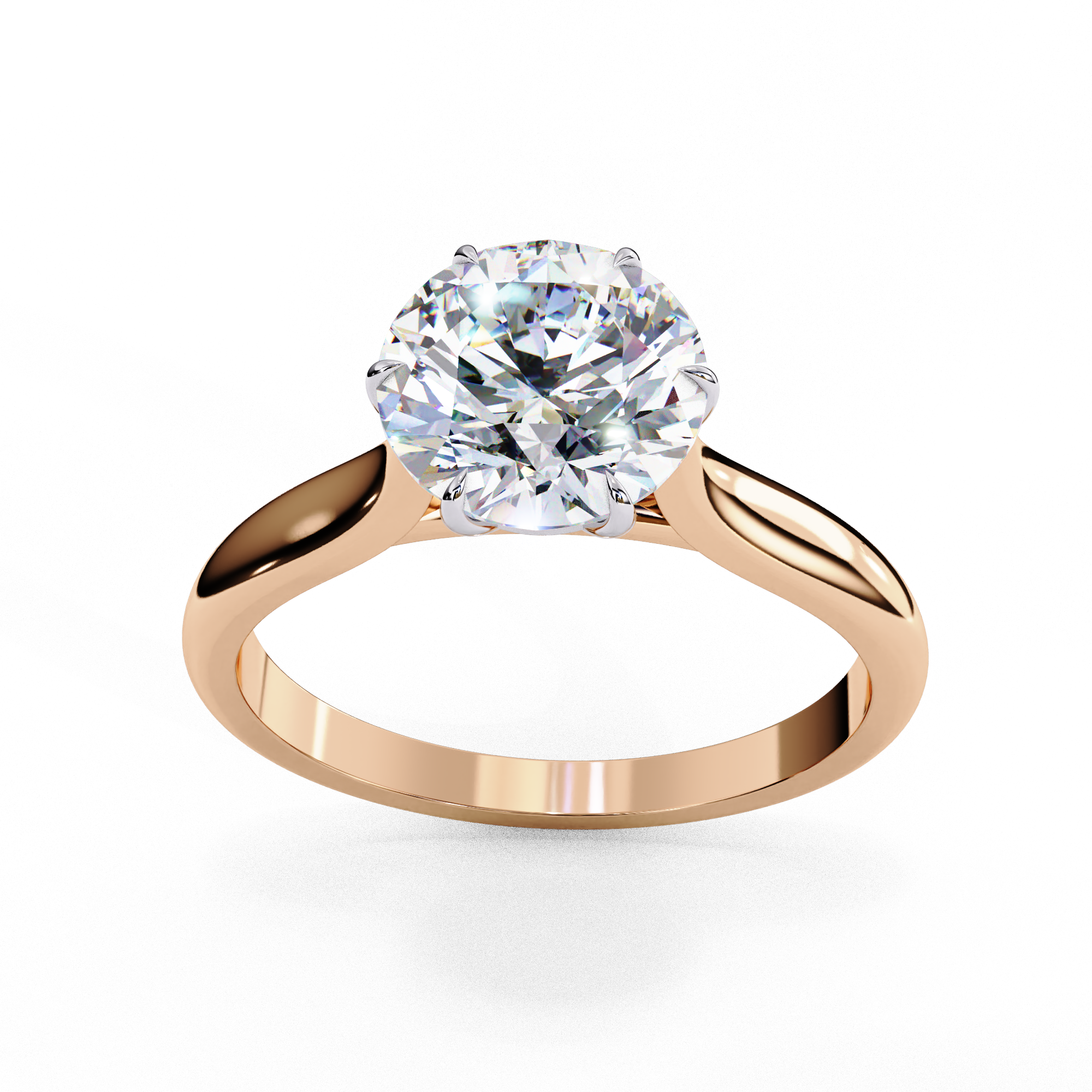 Luxury 1.92 Carat Round Shape Lab Grown Diamond Engagement Ring