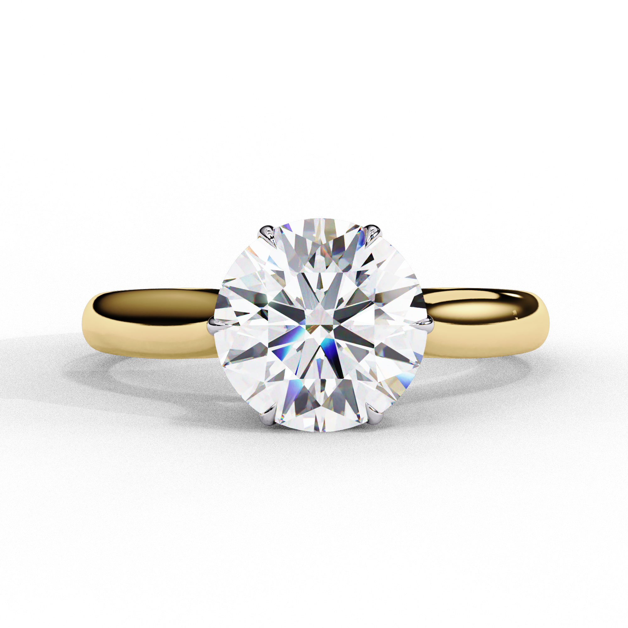 Luxury 1.92 Carat Round Shape Lab Grown Diamond Engagement Ring