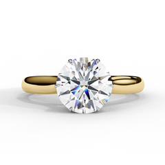 Luxury 1.92 Carat Round Shape Lab Grown Diamond Engagement Ring