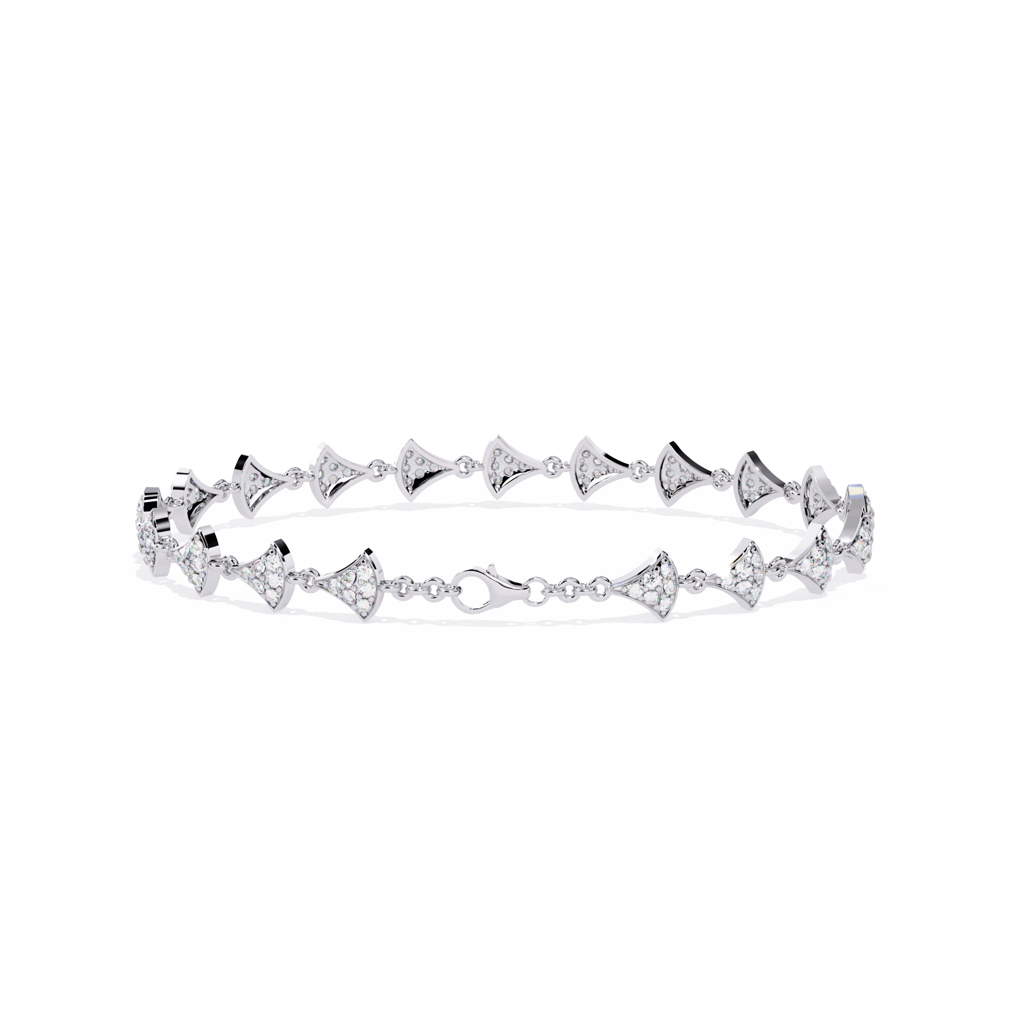 Solitairekart 1.05ct X and O Natural Diamond Tennis Bracelet-HI Color, VS-SI Clarity