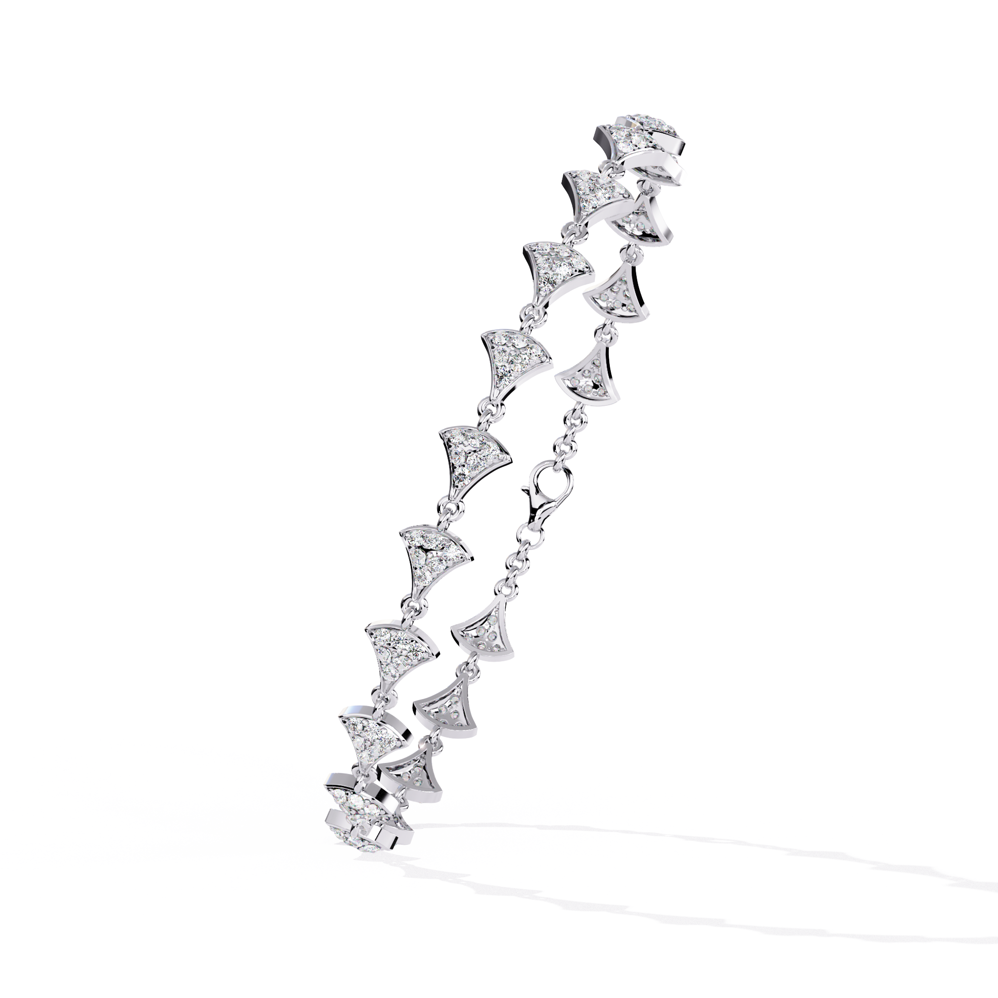 Solitairekart 1.05ct X and O Natural Diamond Tennis Bracelet-HI Color, VS-SI Clarity