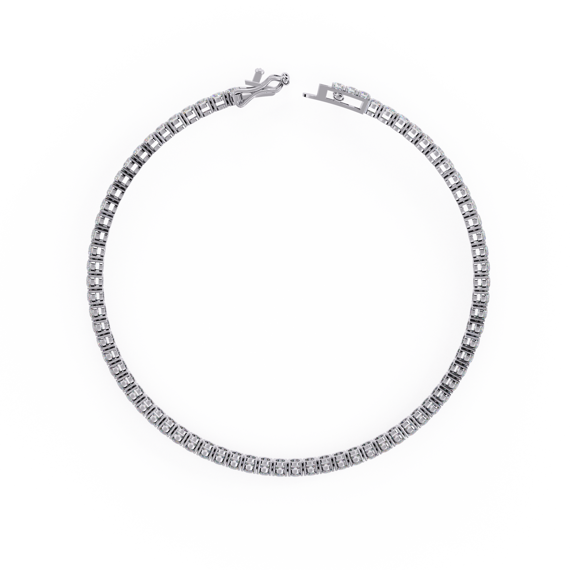 Solitairekart 3.89ct Round Lab Grown Diamond Tennis Bracelet