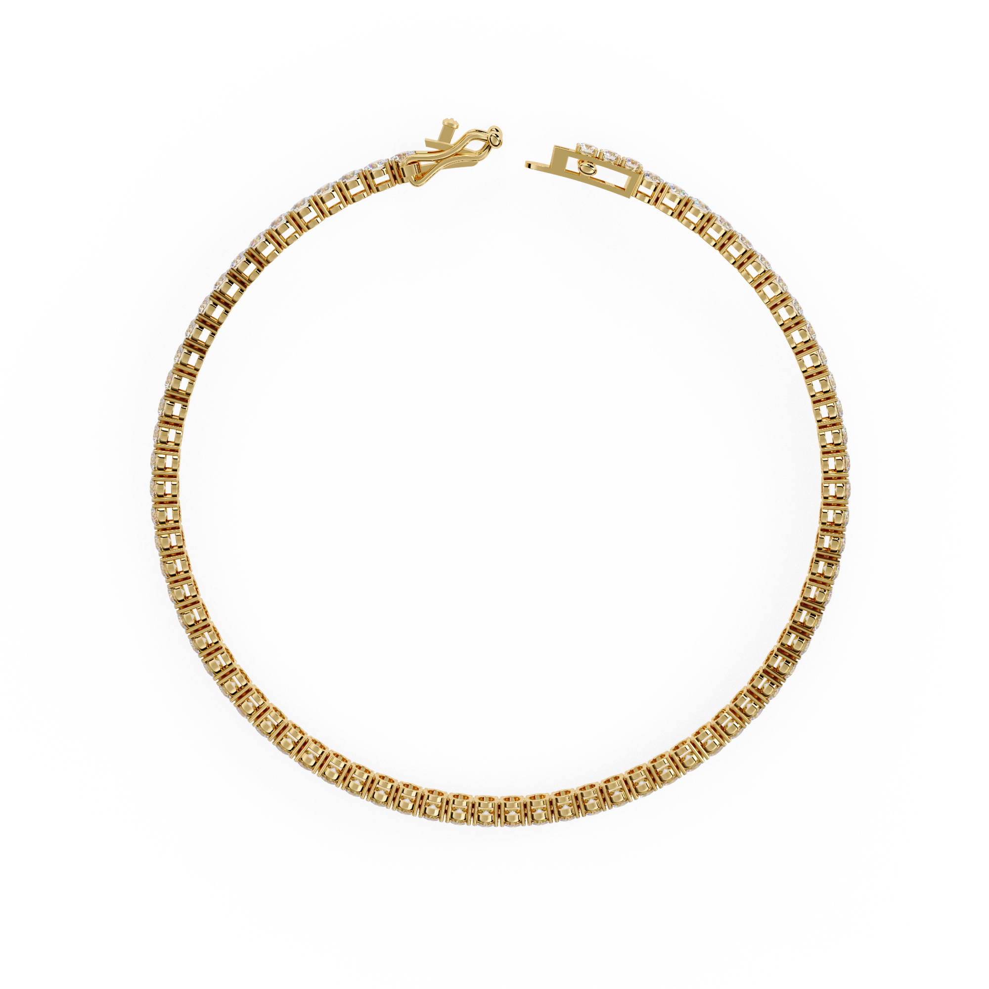 Solitairekart 3.89ct Round Lab Grown Diamond Tennis Bracelet