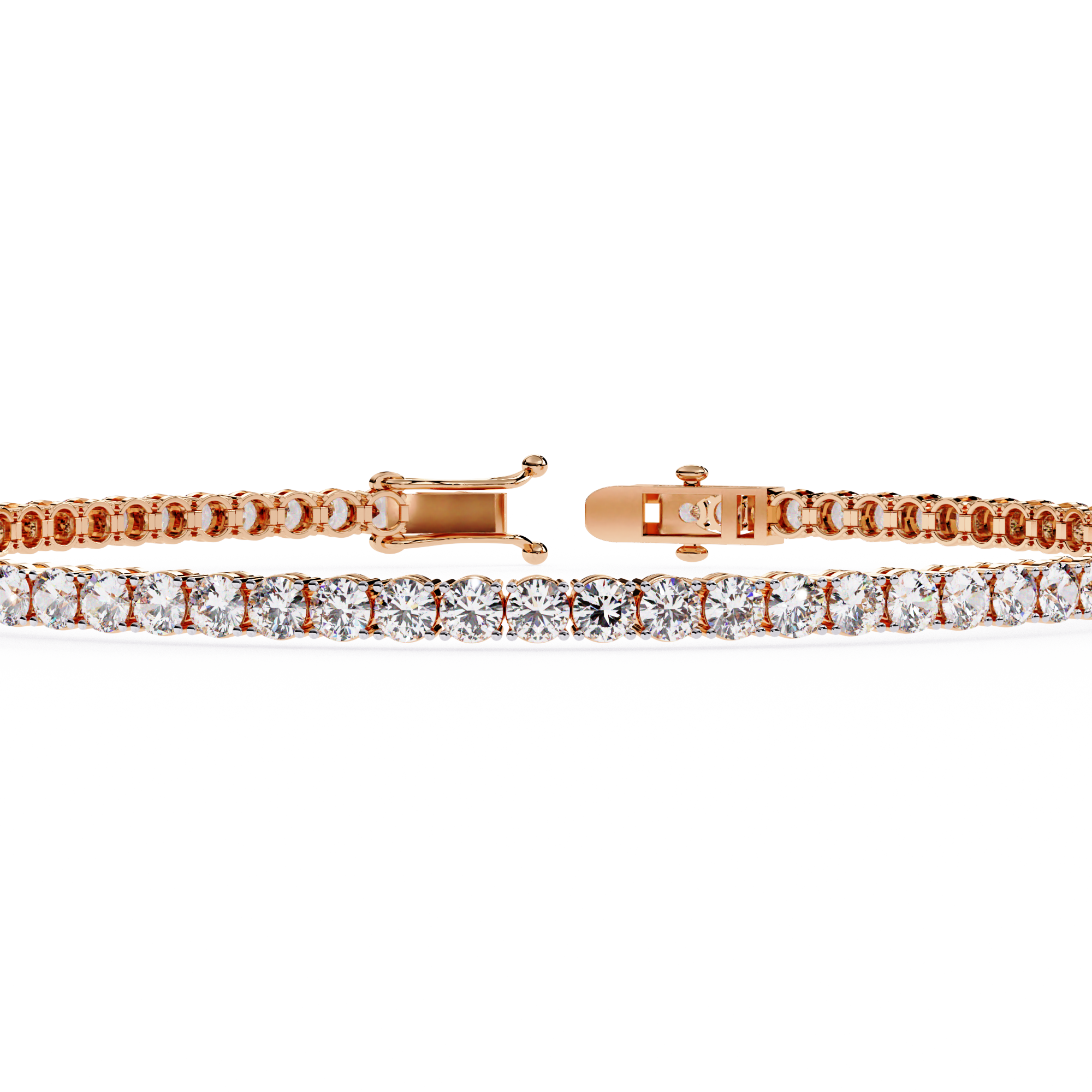 Solitairekart 3.89ct Round Lab Grown Diamond Tennis Bracelet