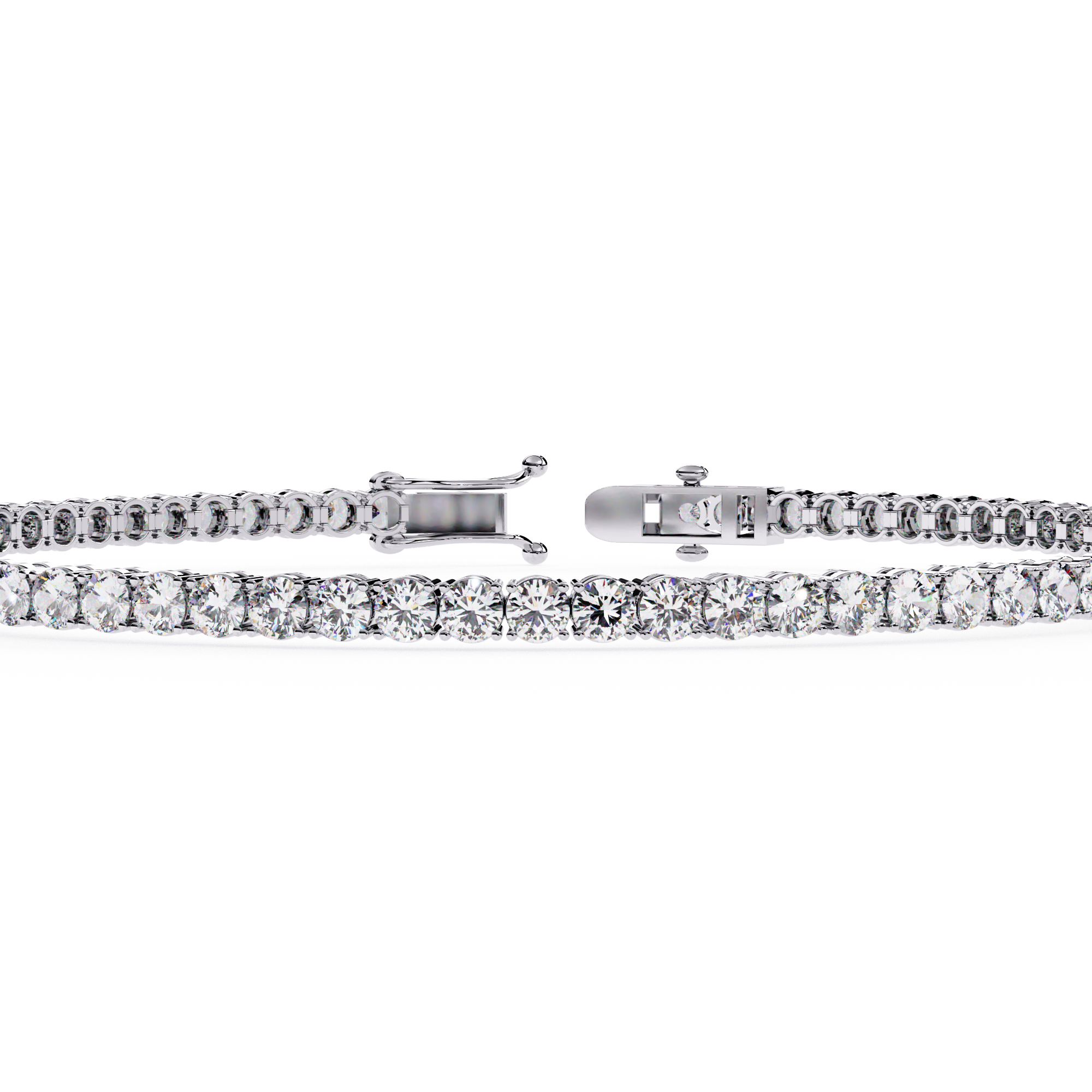 Solitairekart 3.89ct Round Lab Grown Diamond Tennis Bracelet