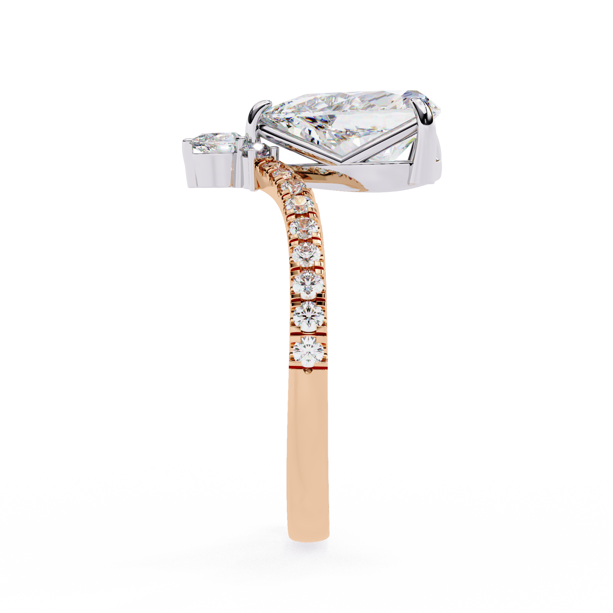 Shop now 1.72ct Pear Cut Natural Diamond Ring Solitairekart