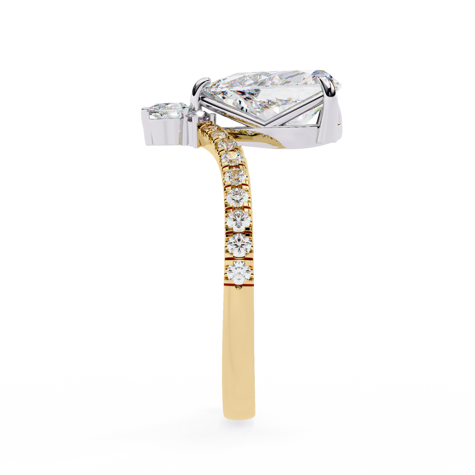 Shop now 1.72ct Pear Cut Natural Diamond Ring Solitairekart