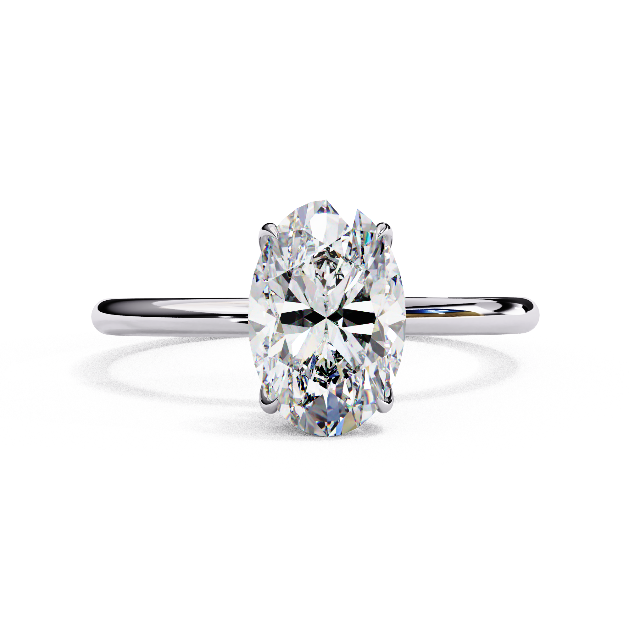 1.20 Carat Oval Cut Lab Grown Diamond Solitaire Engagement Ring