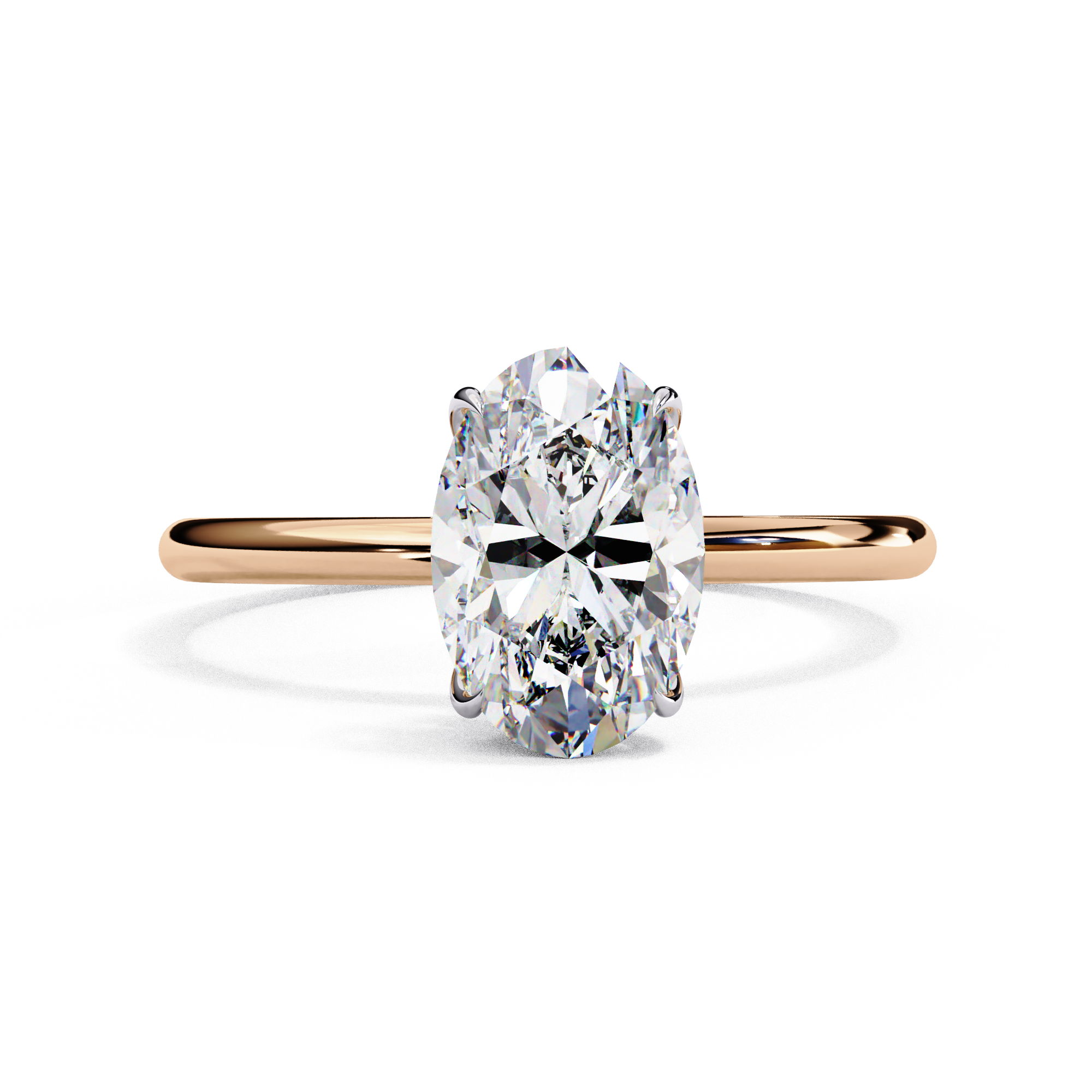 1.20 Carat Oval Cut Lab Grown Diamond Solitaire Engagement Ring