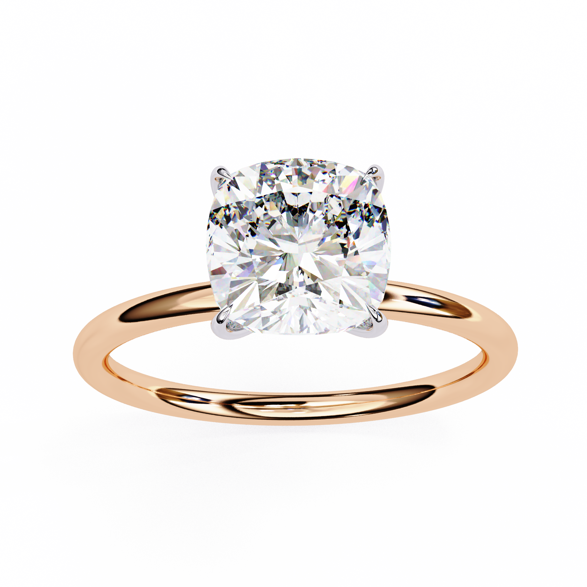 2.65 Carat Cushion Cut Lab Grown Diamond Solitaire Ring