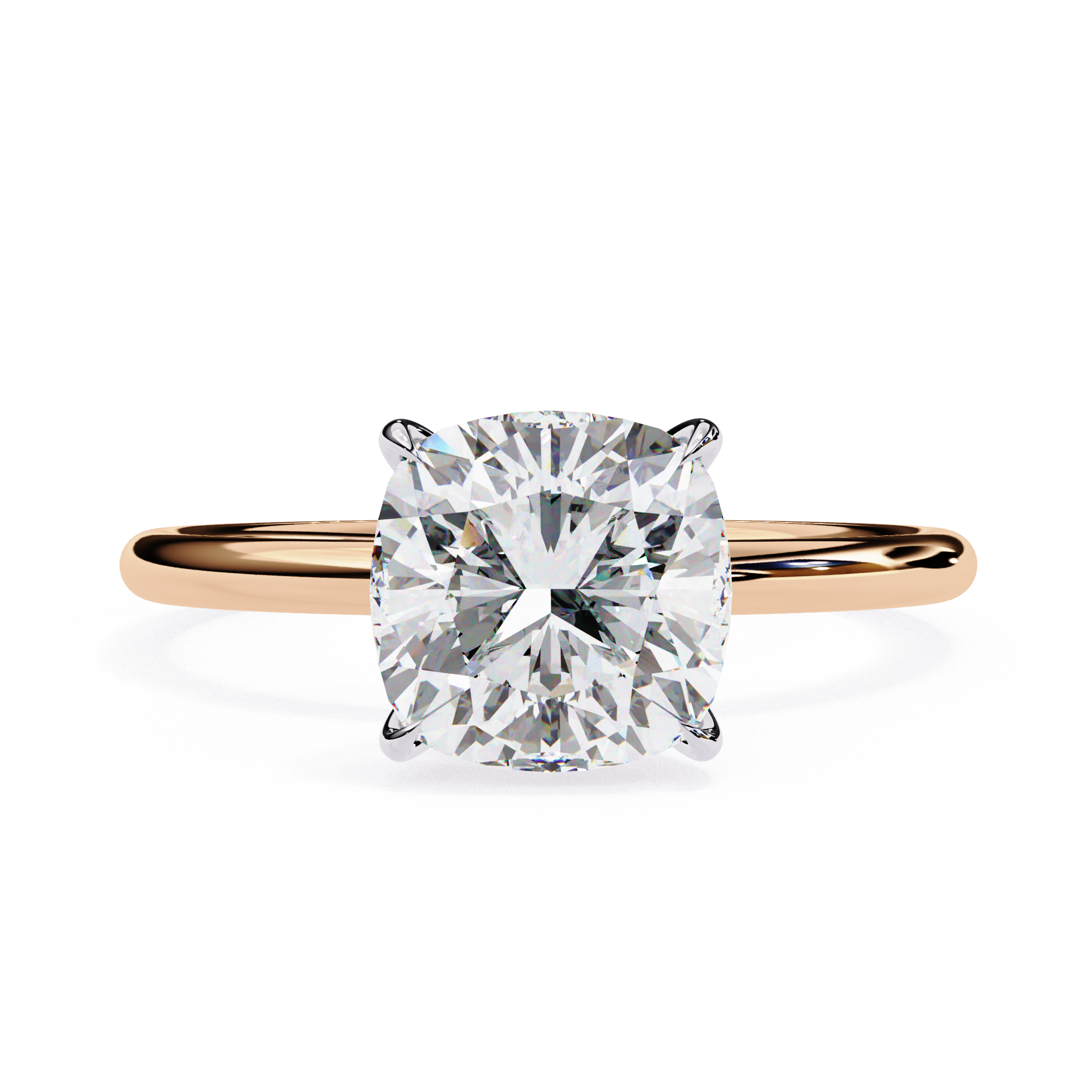 Solitairekart 2.65ct Cushion Cut Natural Diamond Ring - H Color, VS1 Clarity