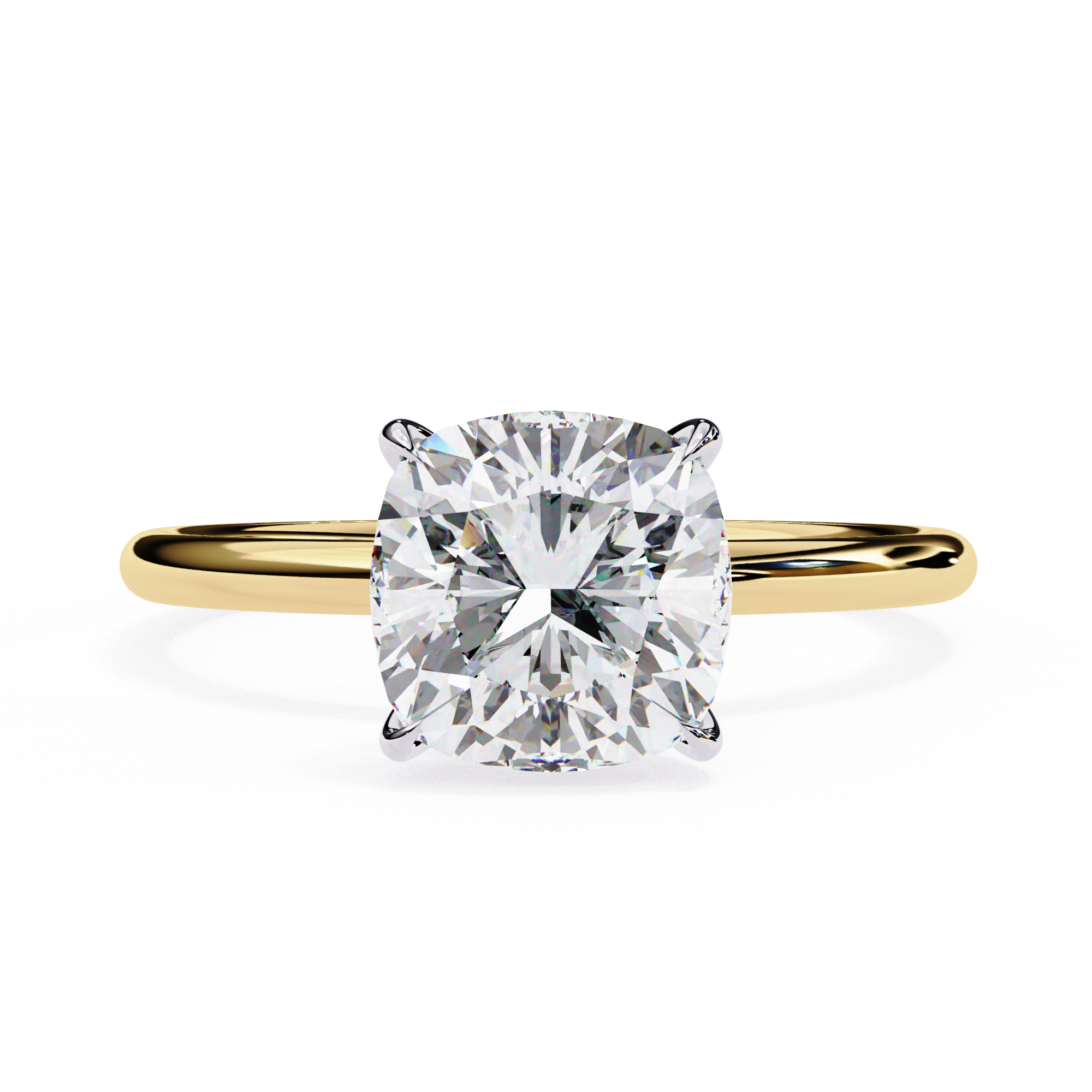 Solitairekart 2.65ct Cushion Cut Natural Diamond Ring - H Color, VS1 Clarity