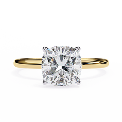 2.65 Carat Cushion Cut Lab Grown Diamond Solitaire Engagement Ring