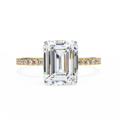 Modern 2.605 CT Emerald Cut Lab Grown Diamond Engagement Ring