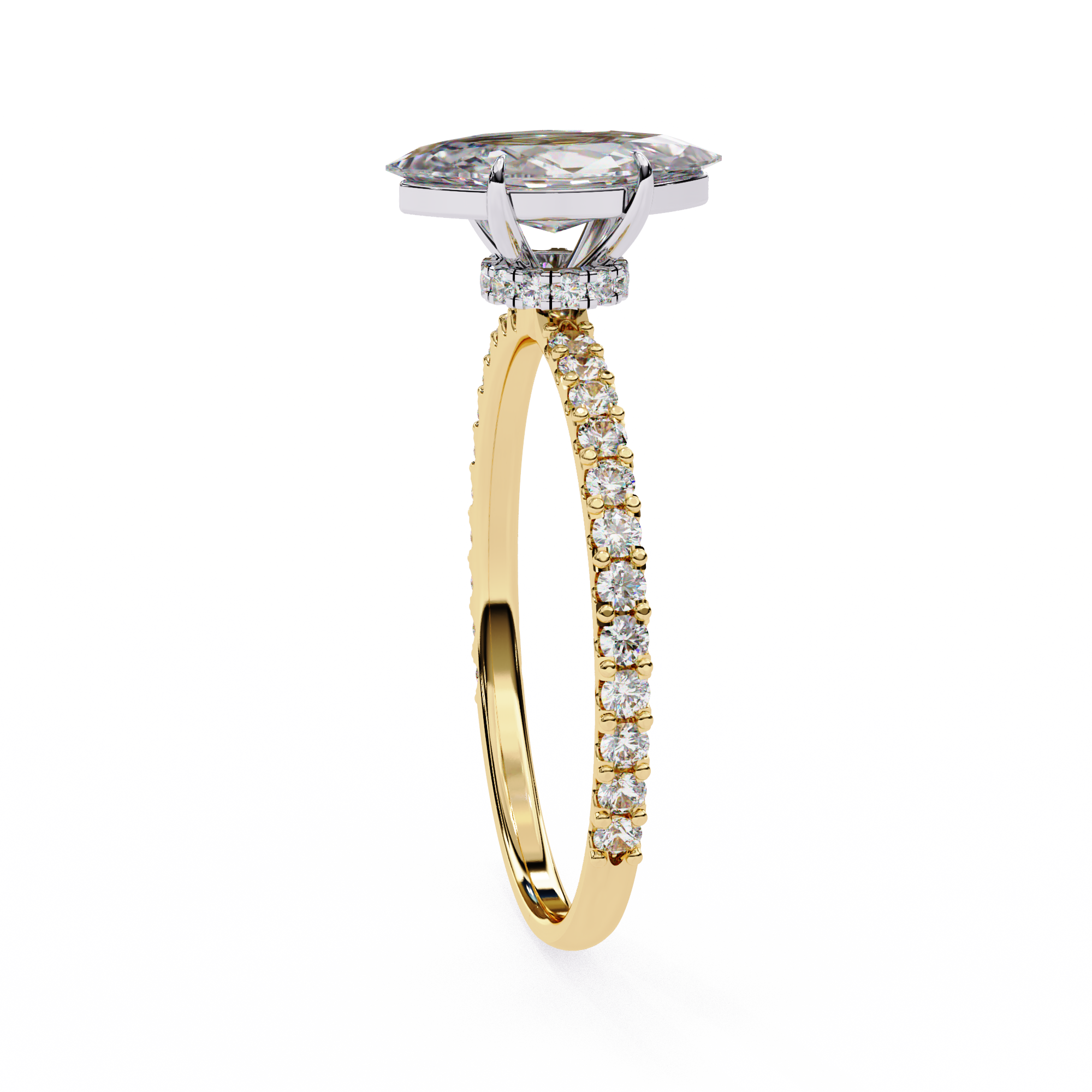 1.07 Carat Marquise Lab Grown Diamond Engagement Ring