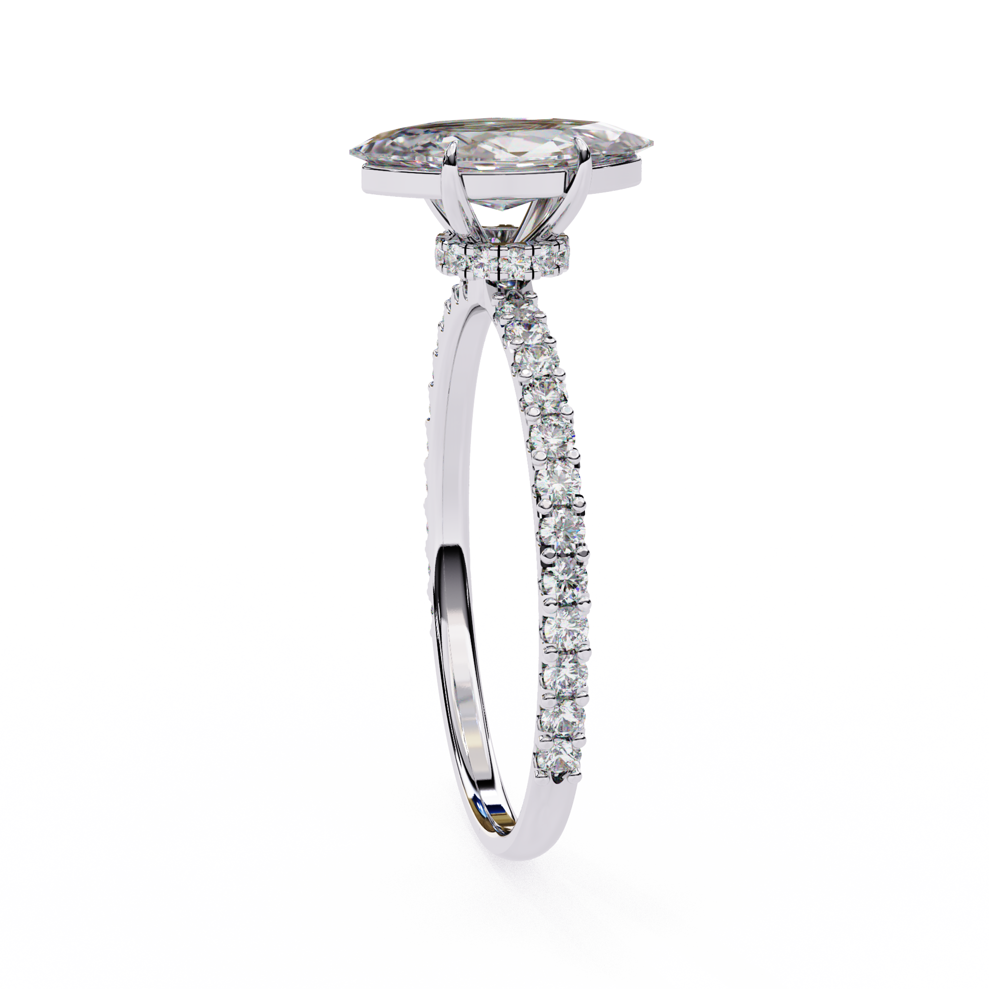 1.07 Carat Marquise Lab Grown Diamond Engagement Ring