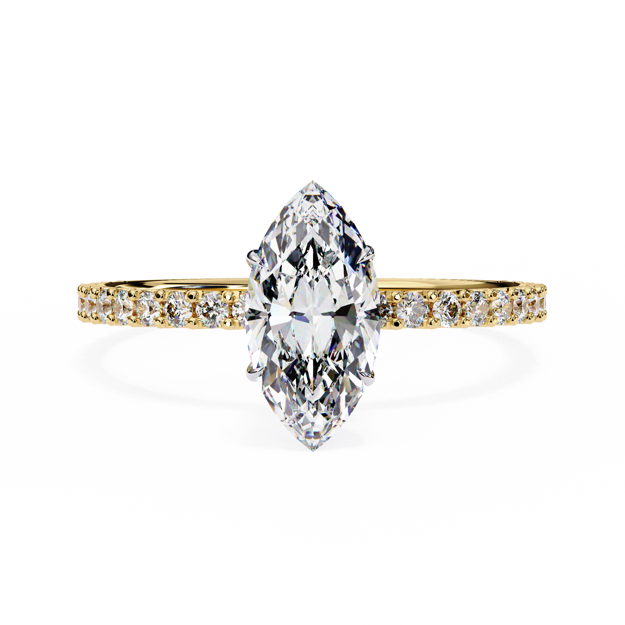 1.07 Carat Marquise Lab Grown Diamond Engagement Ring