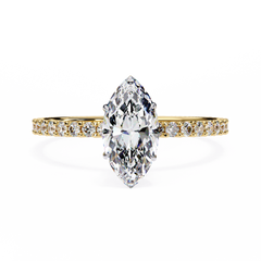Elegant 1.07 Carat Marquise Lab Grown Diamond Engagement Ring