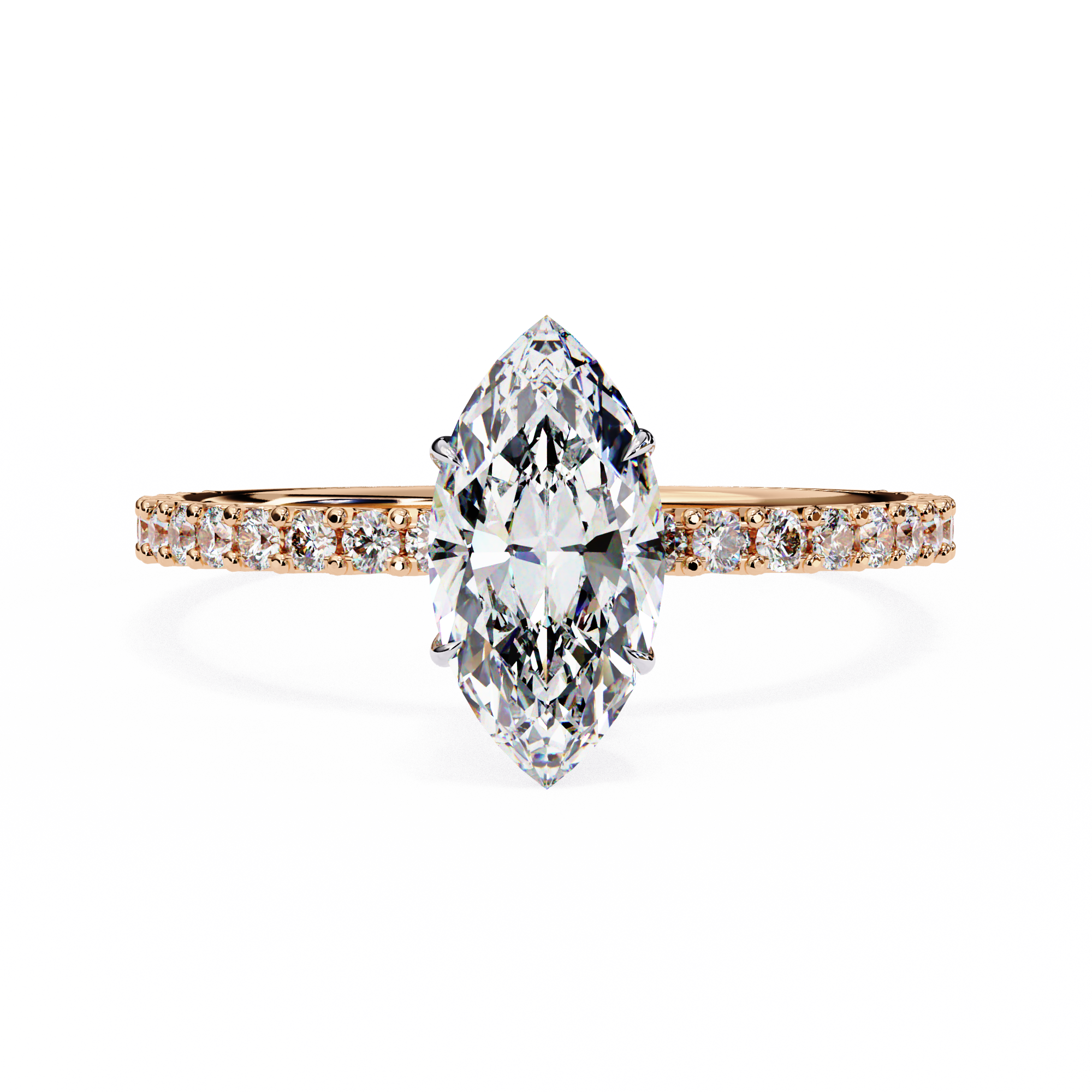1.07 Carat Marquise Lab Grown Diamond Engagement Ring