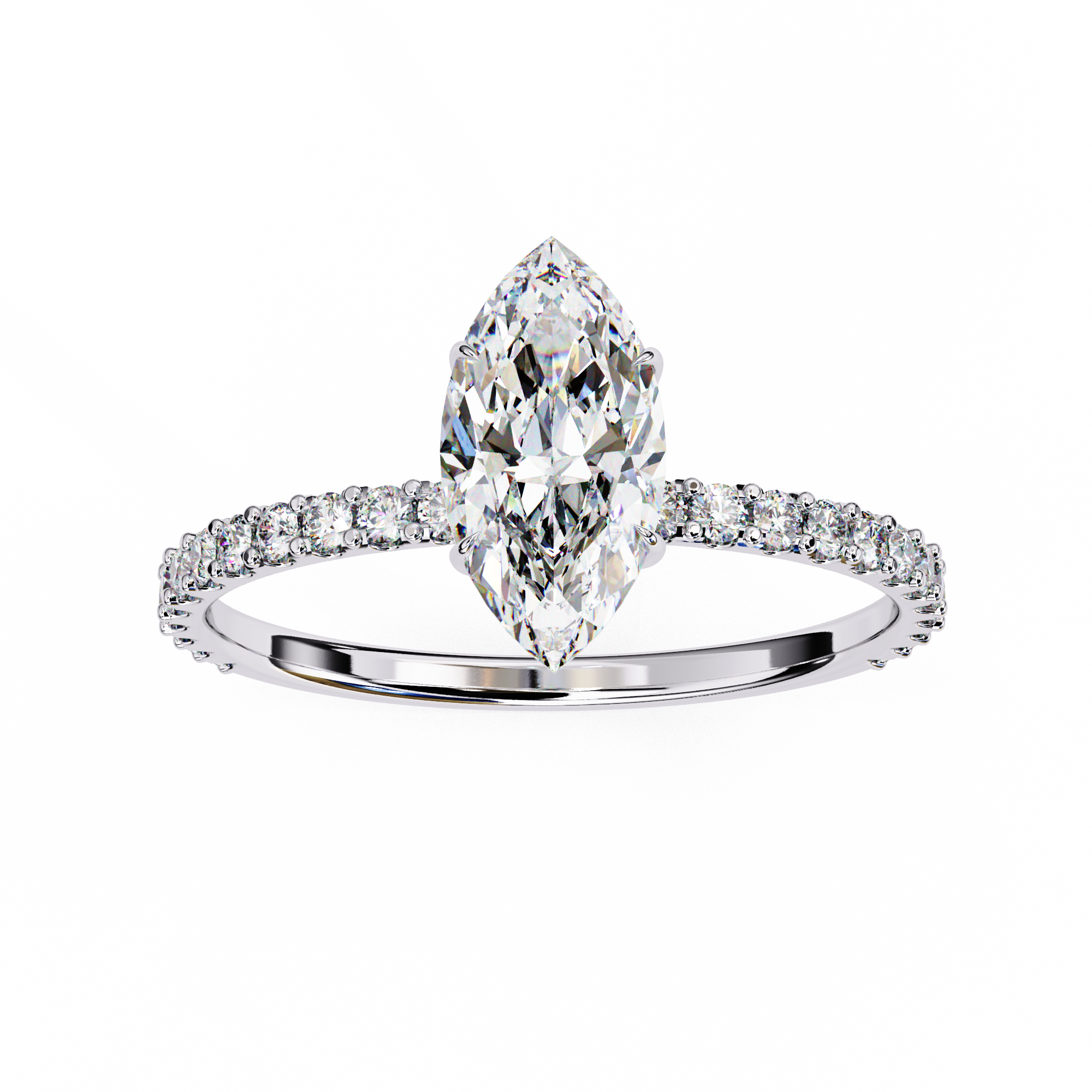1.07 Carat Marquise Lab Grown Diamond Engagement Ring