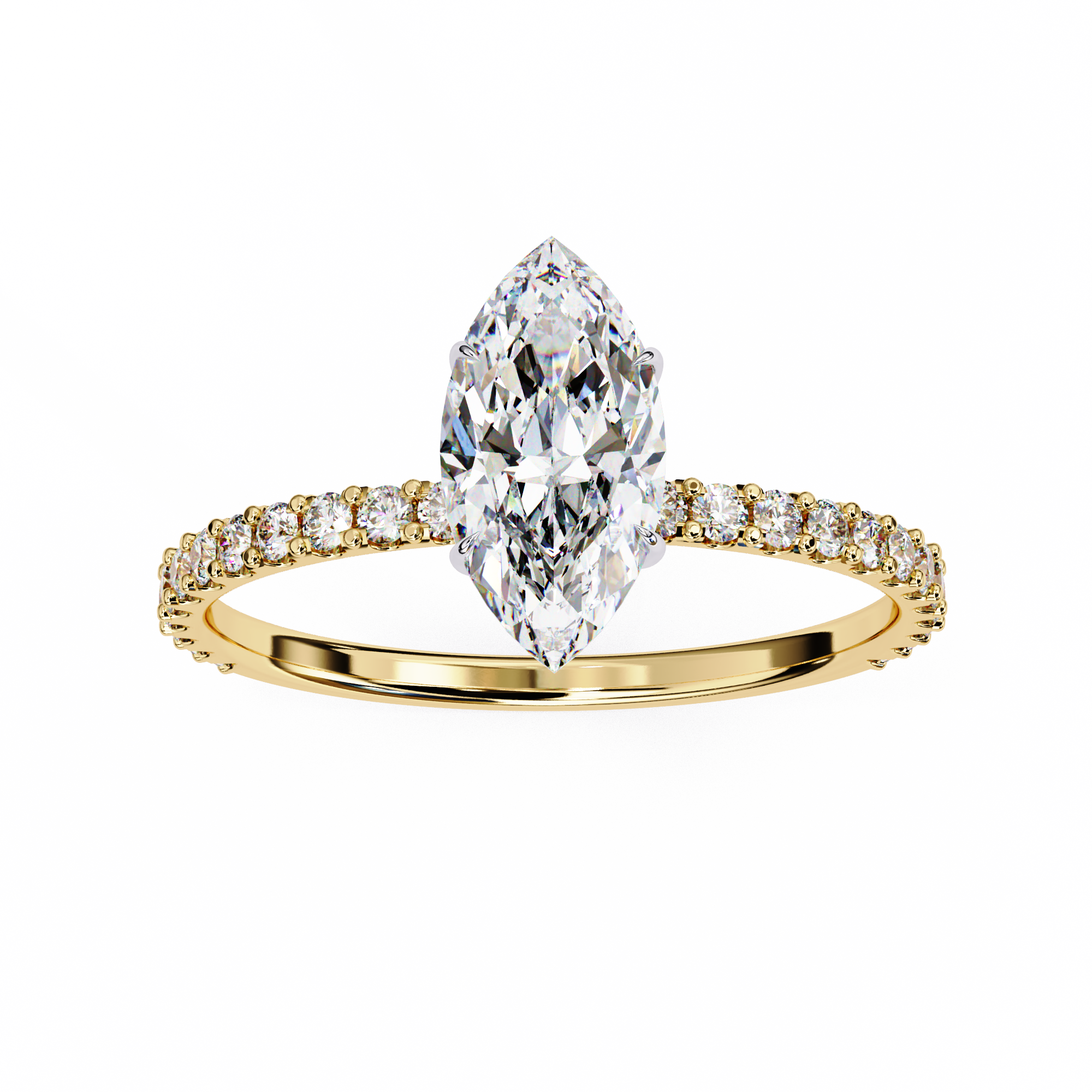 1.07 Carat Marquise Lab Grown Diamond Engagement Ring