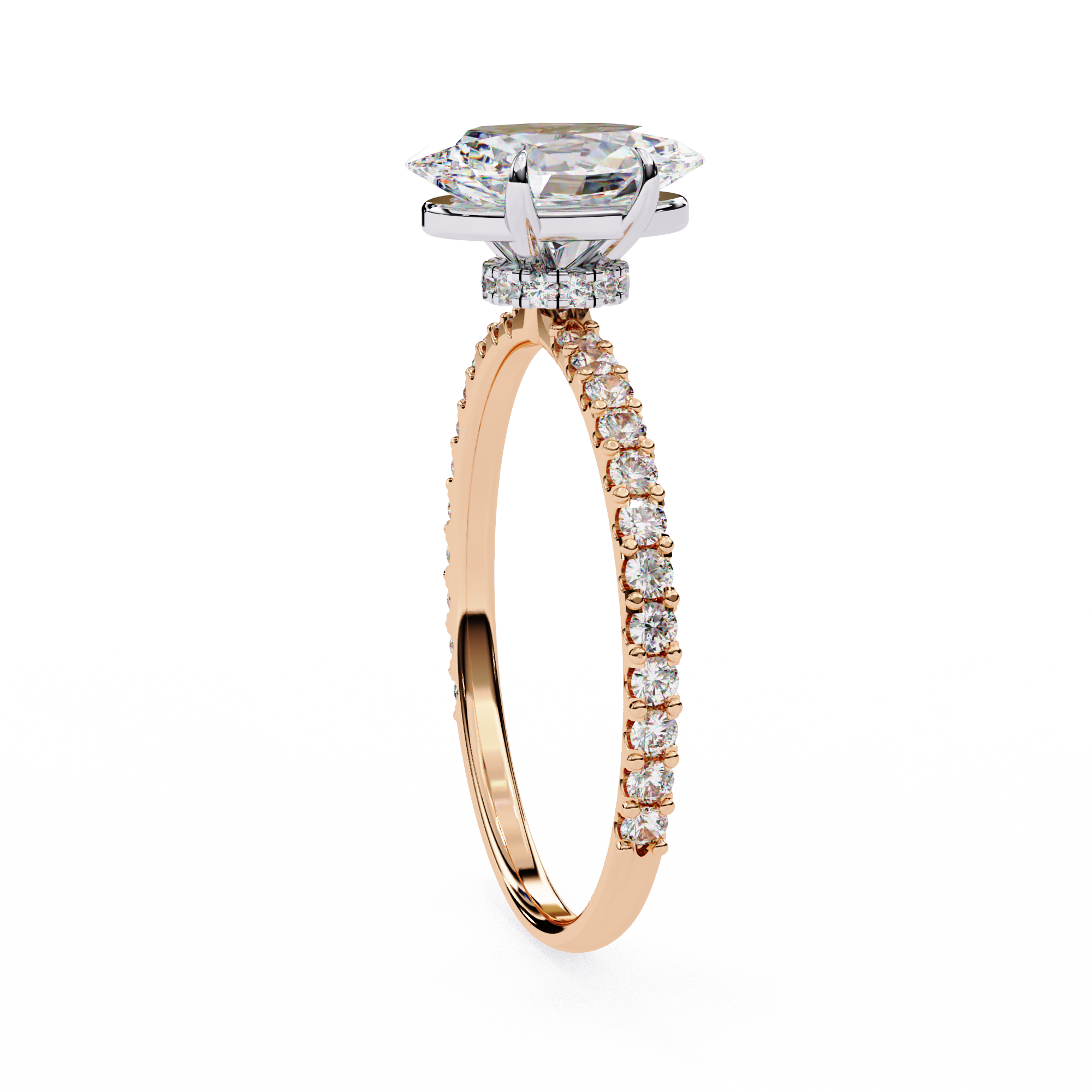 Luxury 1.495 Carat Oval Lab Grown Diamond Engagement Ring