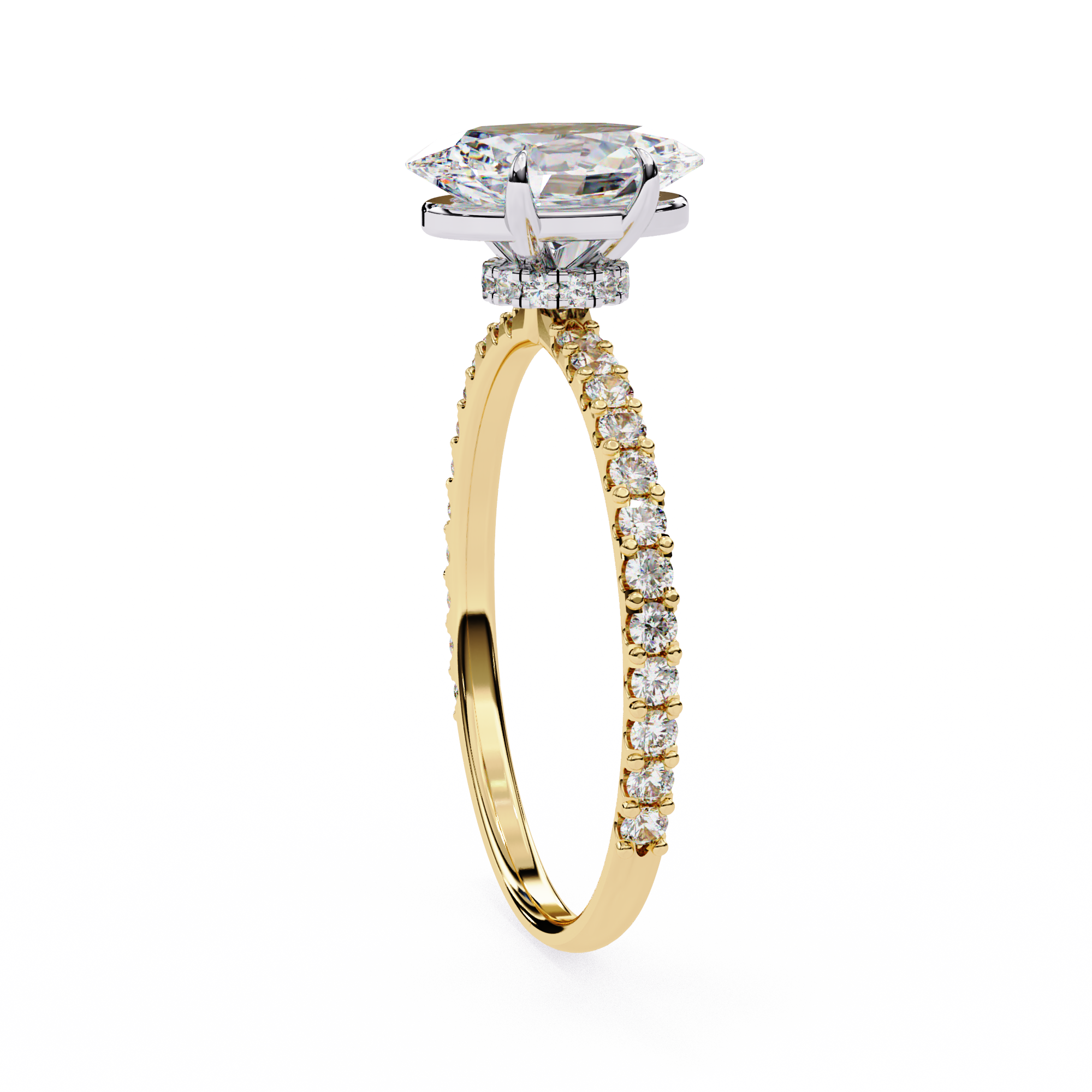 Luxury 1.495 Carat Oval Lab Grown Diamond Engagement Ring