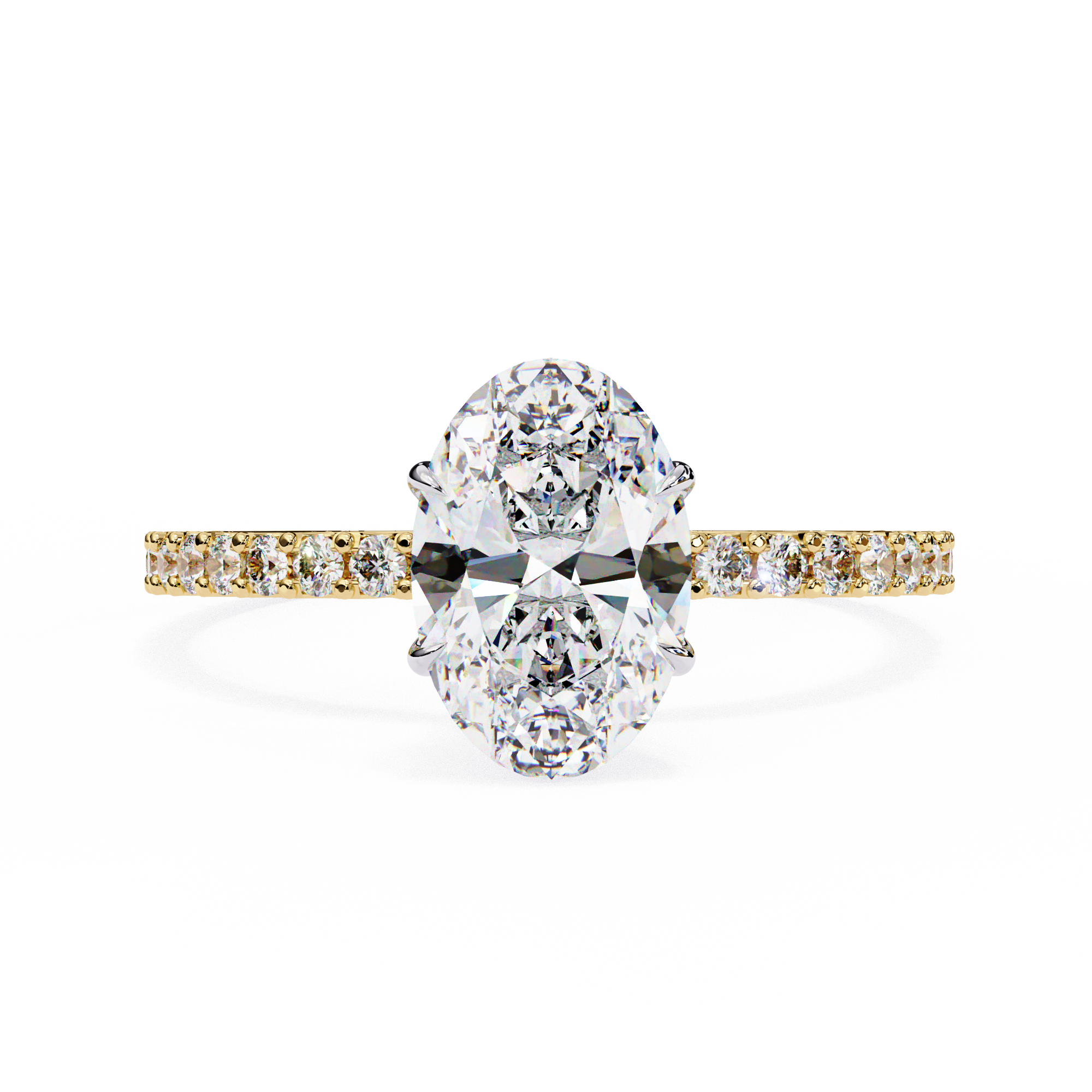 Luxury 1.495 Carat Oval Lab Grown Diamond Engagement Ring
