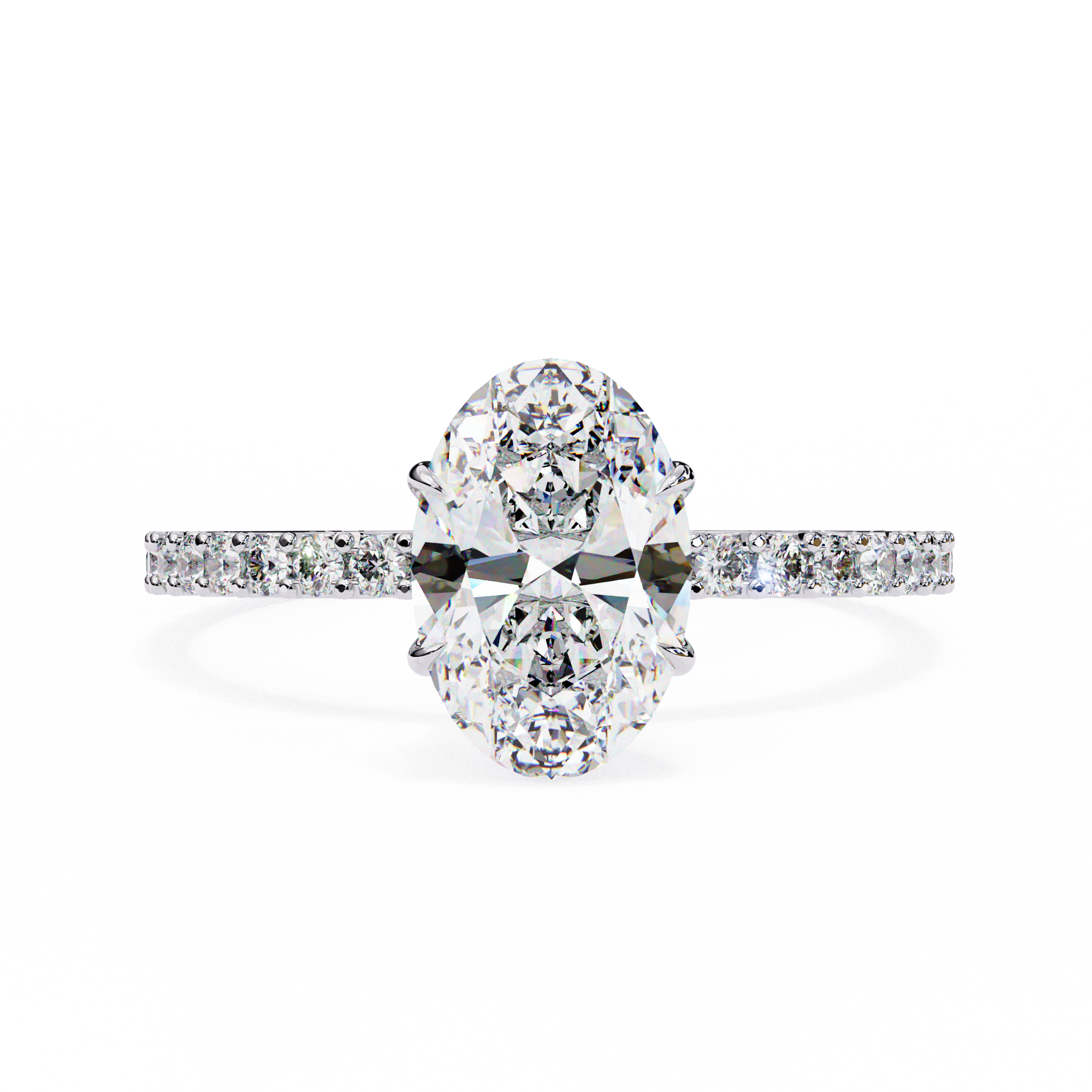 Luxury 1.495 Carat Oval Lab Grown Diamond Engagement Ring
