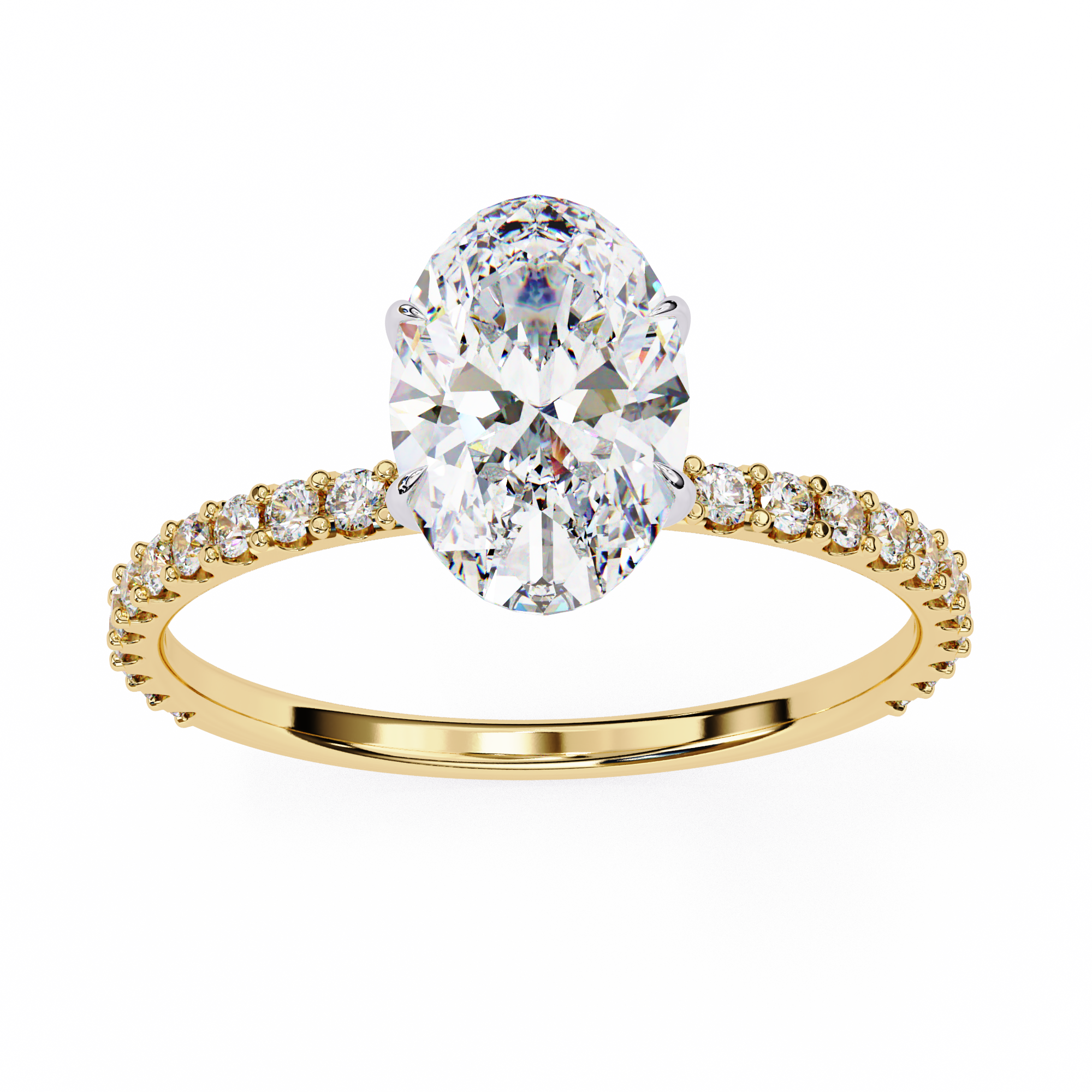 Luxury 1.495 Carat Oval Lab Grown Diamond Engagement Ring