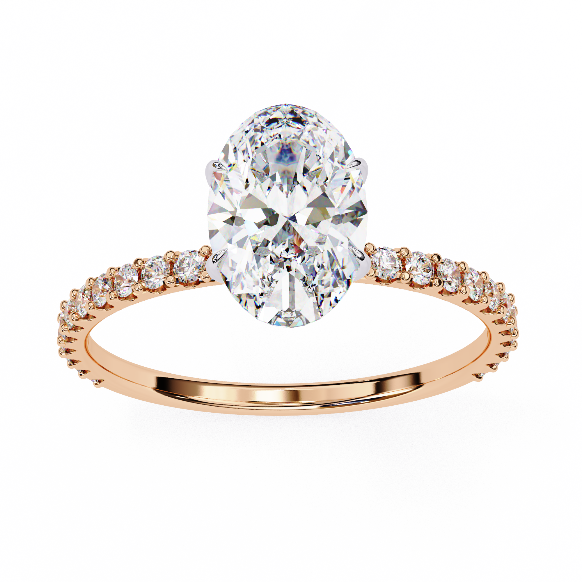 Luxury 1.495 Carat Oval Lab Grown Diamond Engagement Ring