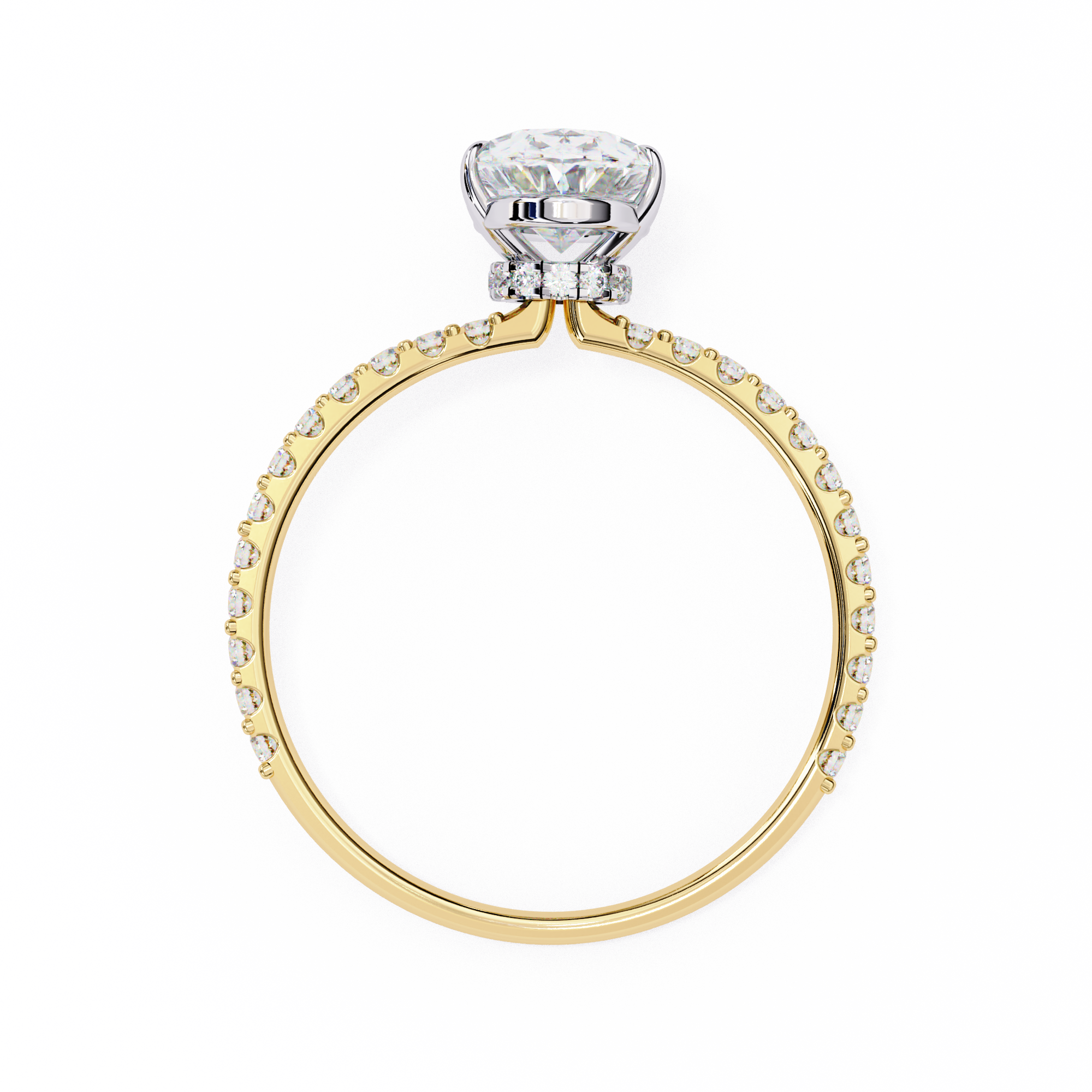 Luxury 1.495 Carat Oval Lab Grown Diamond Engagement Ring