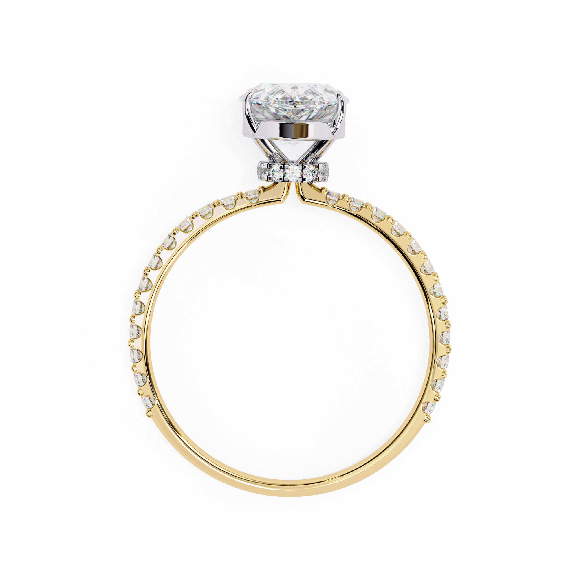 2.065 CT Pear Cut Lab Diamond Engagement Ring | E, VS2