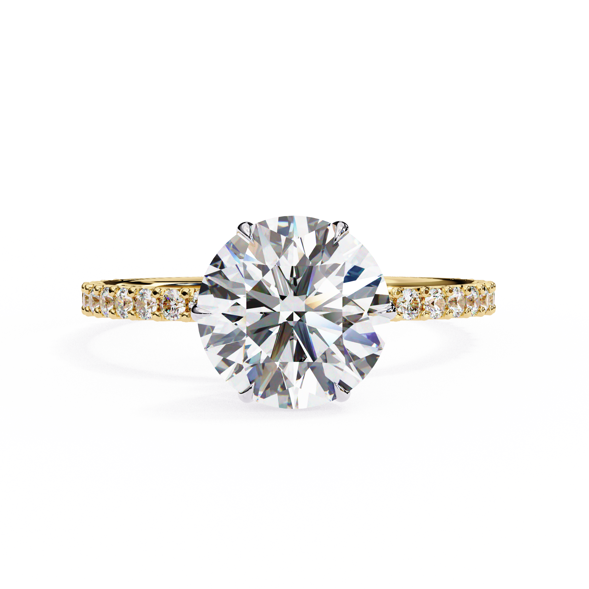 2.215 Carat Round Shape Lab Grown Diamond Solitaire Engagement Ring