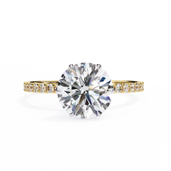 2.215 Carat Round Shape Lab Grown Diamond Solitaire Engagement Ring