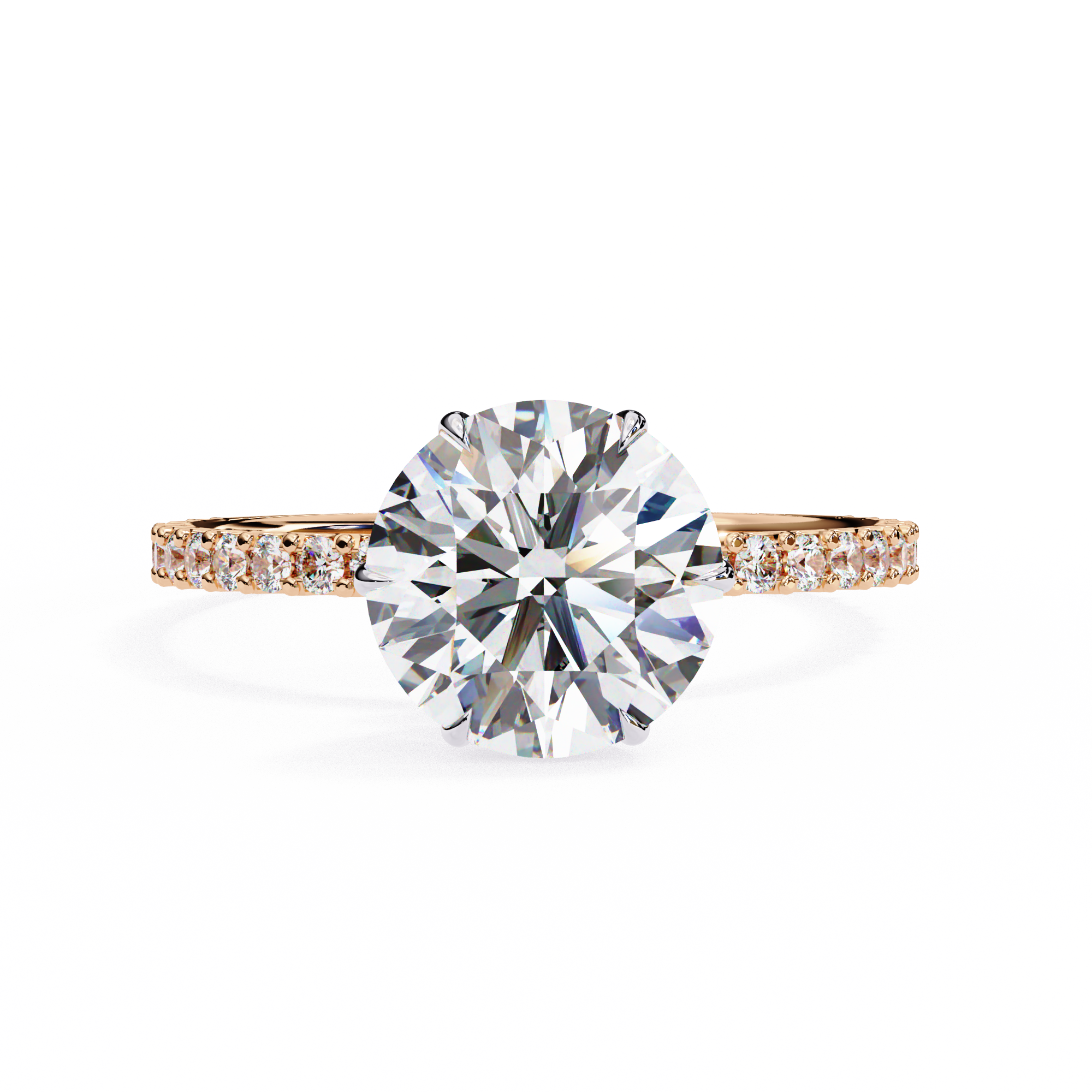 2.215 Carat Round Shape Lab Grown Diamond Solitaire Engagement Ring