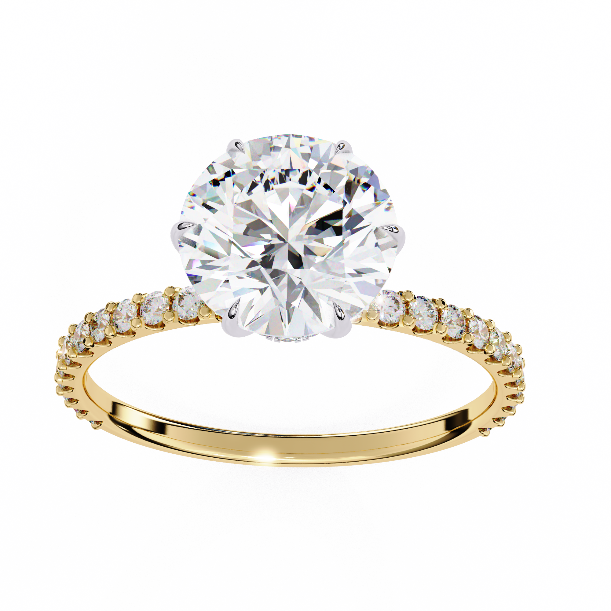 2.215 Carat Round Shape Lab Grown Diamond Solitaire Engagement Ring
