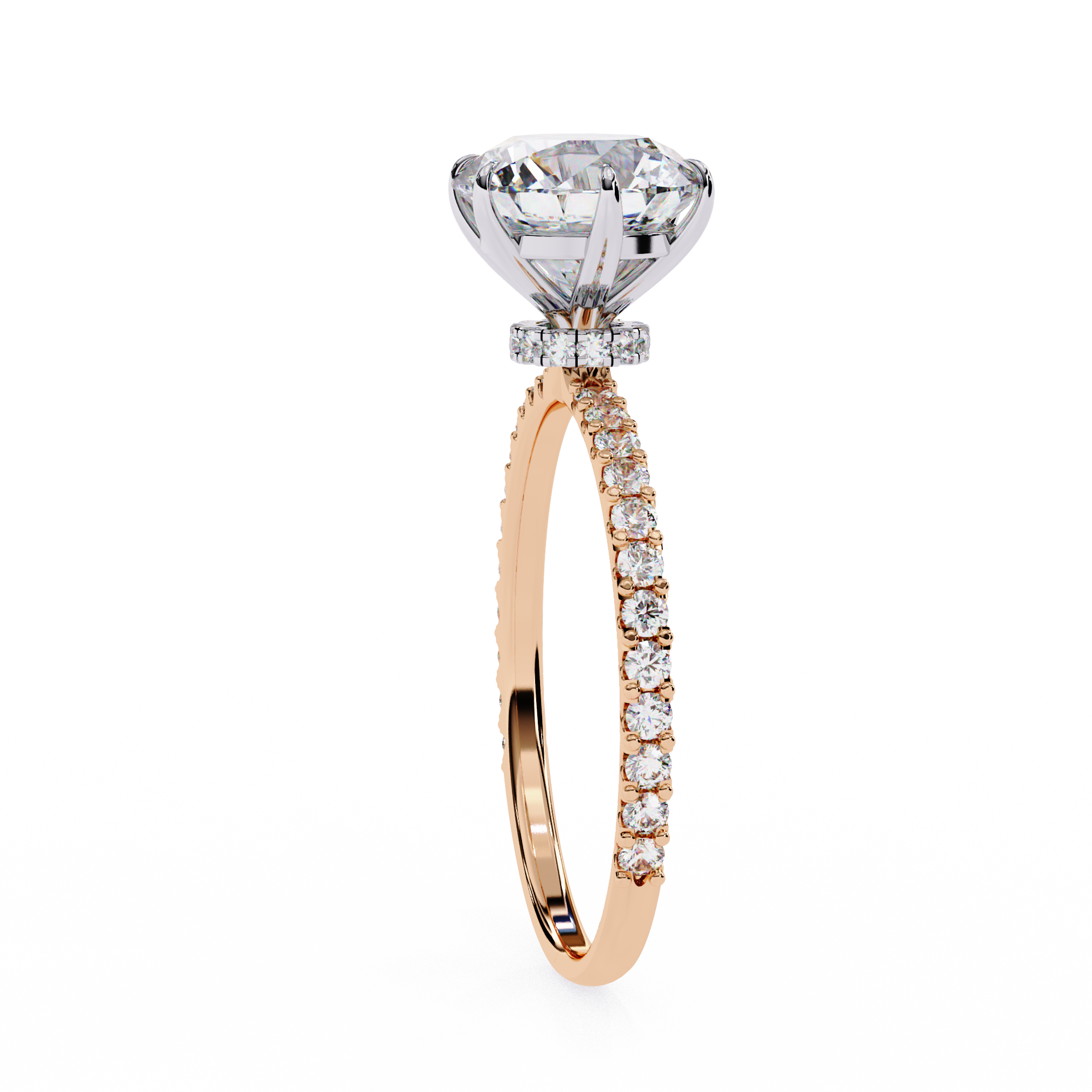 2.215 Carat Round Shape Lab Grown Diamond Solitaire Engagement Ring