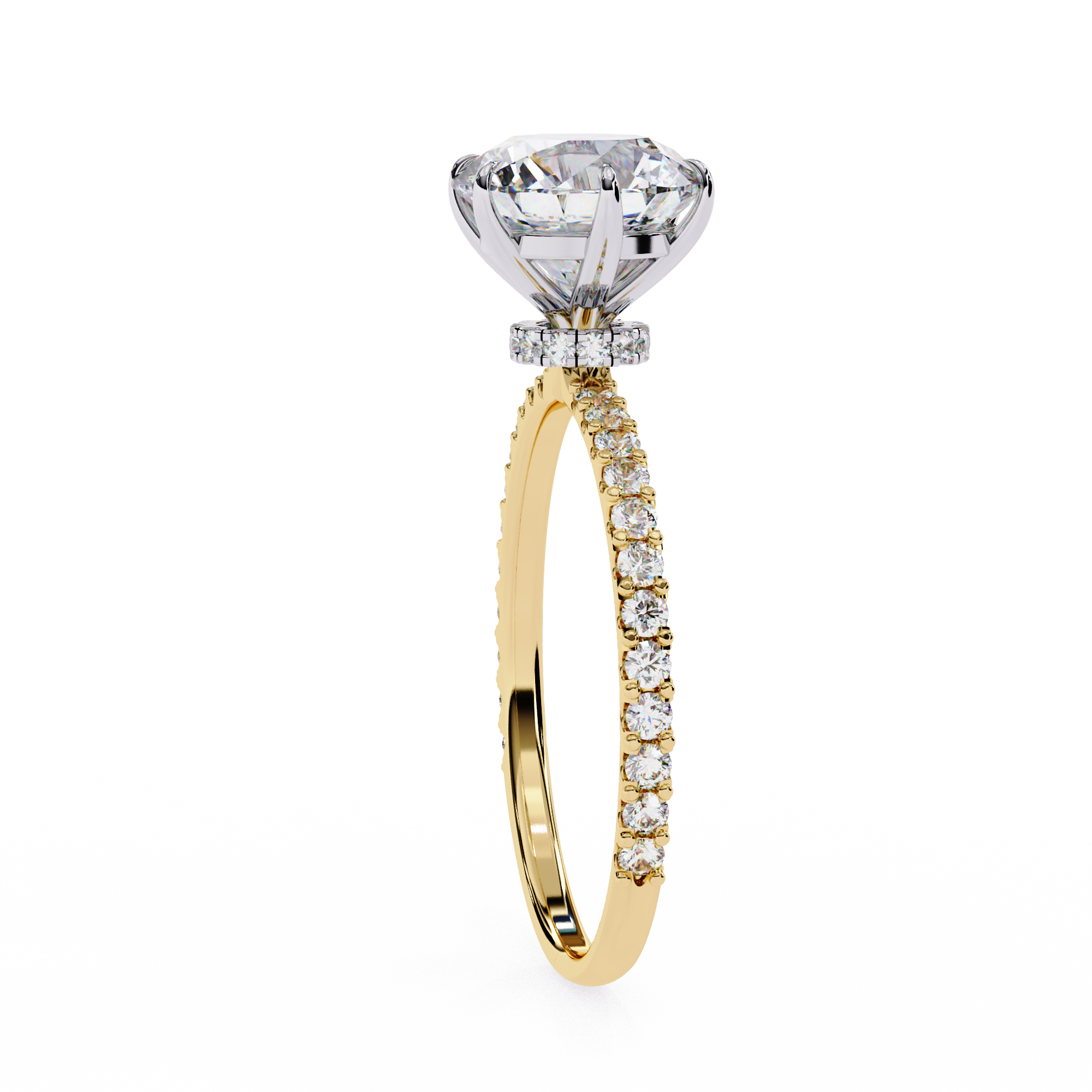 2.215 Carat Round Shape Lab Grown Diamond Solitaire Engagement Ring