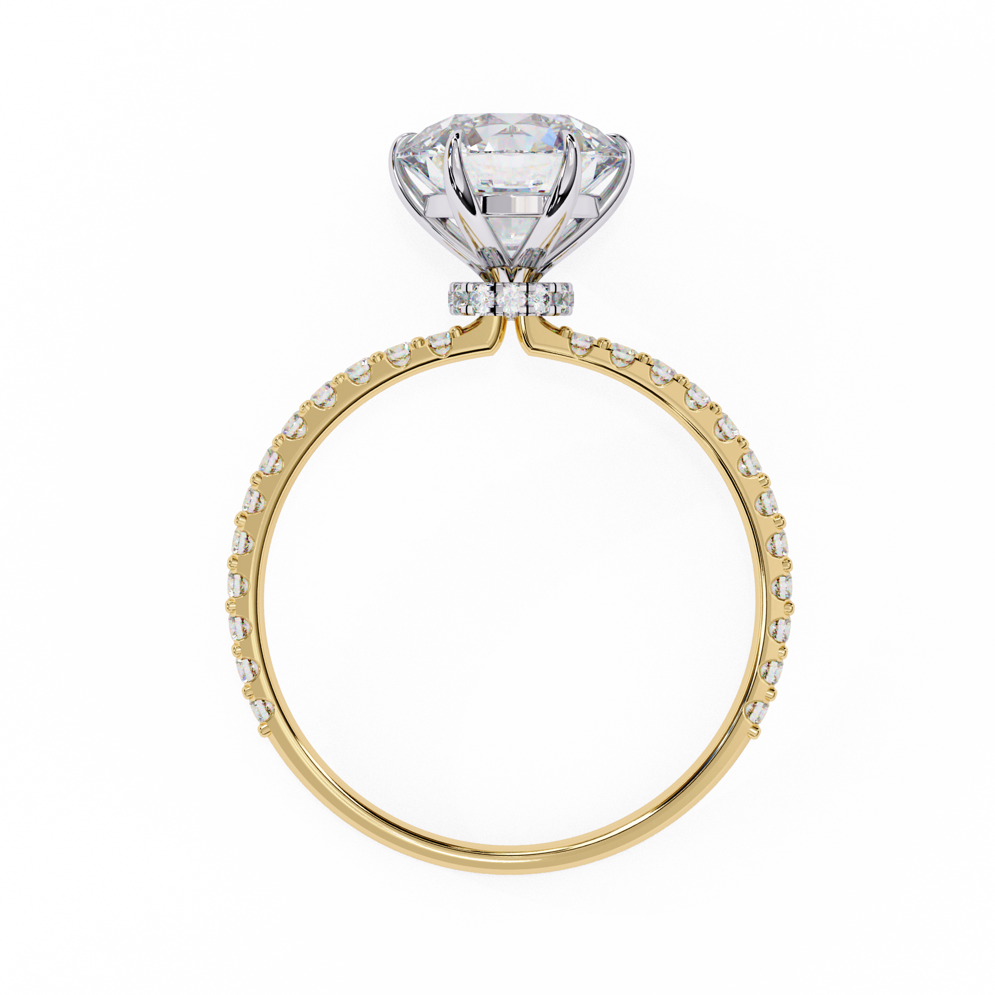 2.215 Carat Round Shape Lab Grown Diamond Solitaire Engagement Ring
