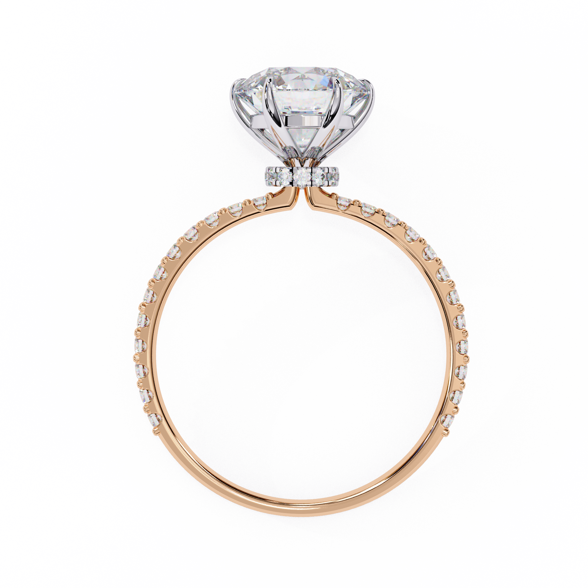 2.215 Carat Round Shape Lab Grown Diamond Solitaire Engagement Ring