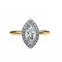 Solitairekart 0.98ct Marquise Cut Natural Diamond Ring - H Color, VS1 Clarity