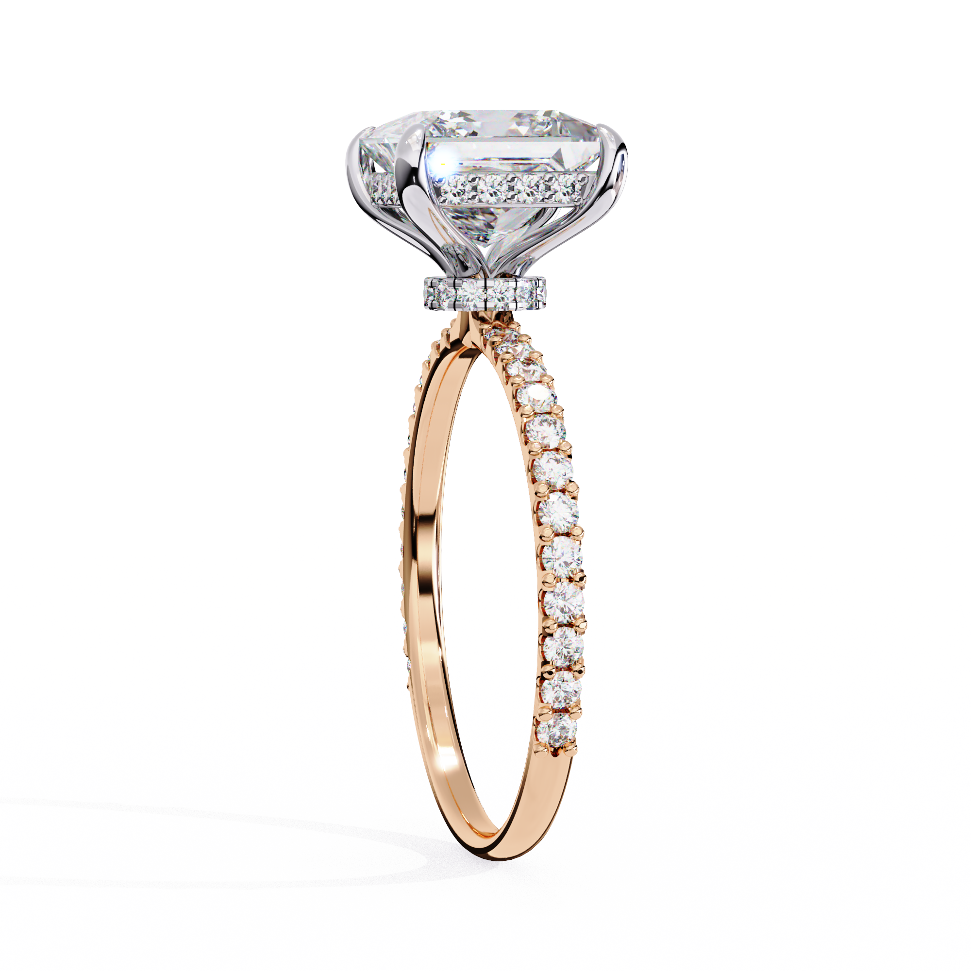 2.655 Carat Princess Cut Lab Grown Diamond Solitaire Engagement Ring