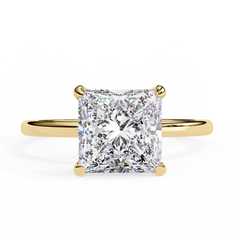 Solitairekart 2.36ct Princess Cut Natural Diamond Ring - H Color, VS1 Clarity
