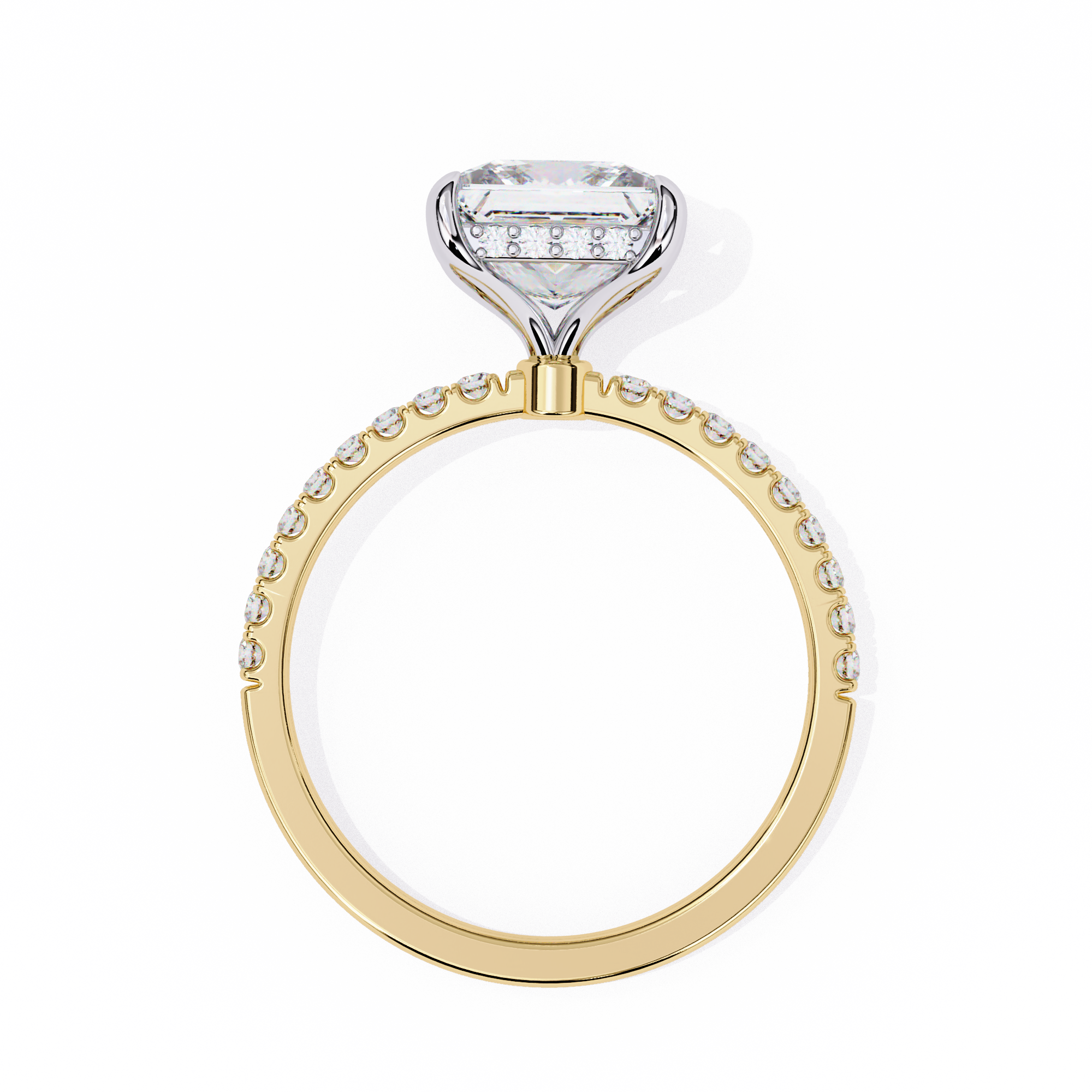 2.54 Carat Princess Cut Lab Grown Diamond Solitaire Engagement Ring