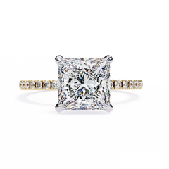 Solitairekart 2.54ct Princess Cut Natural Diamond Ring - H Color, VS1 Clarity