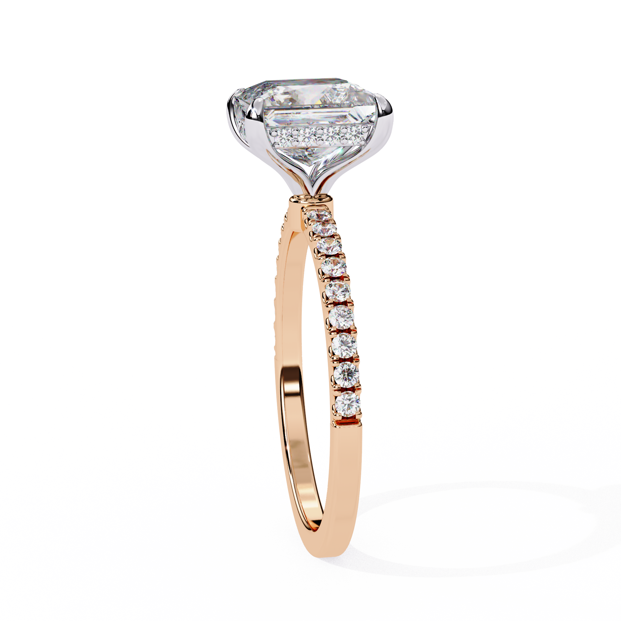 2.54 Carat Princess Cut Lab Grown Diamond Solitaire Engagement Ring