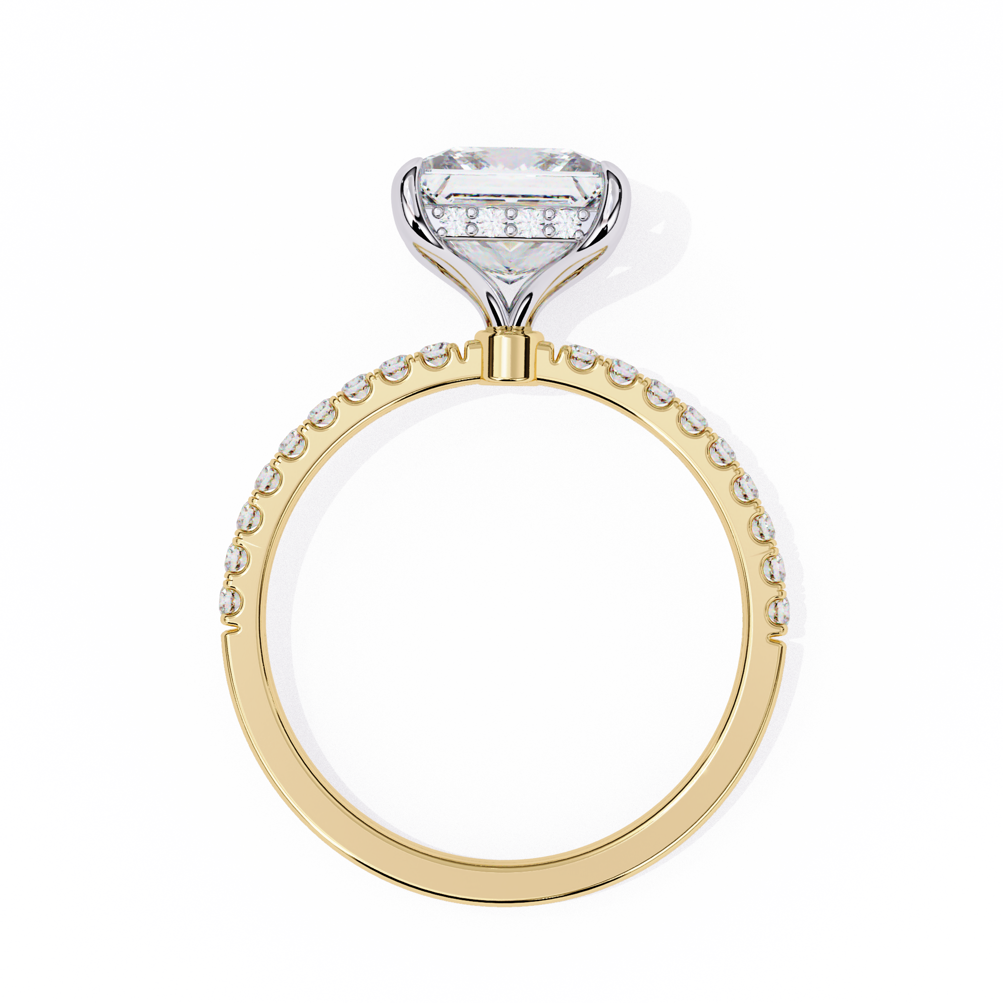 2.54 Carat Princess Cut Lab Grown Diamond Solitaire Engagement Ring