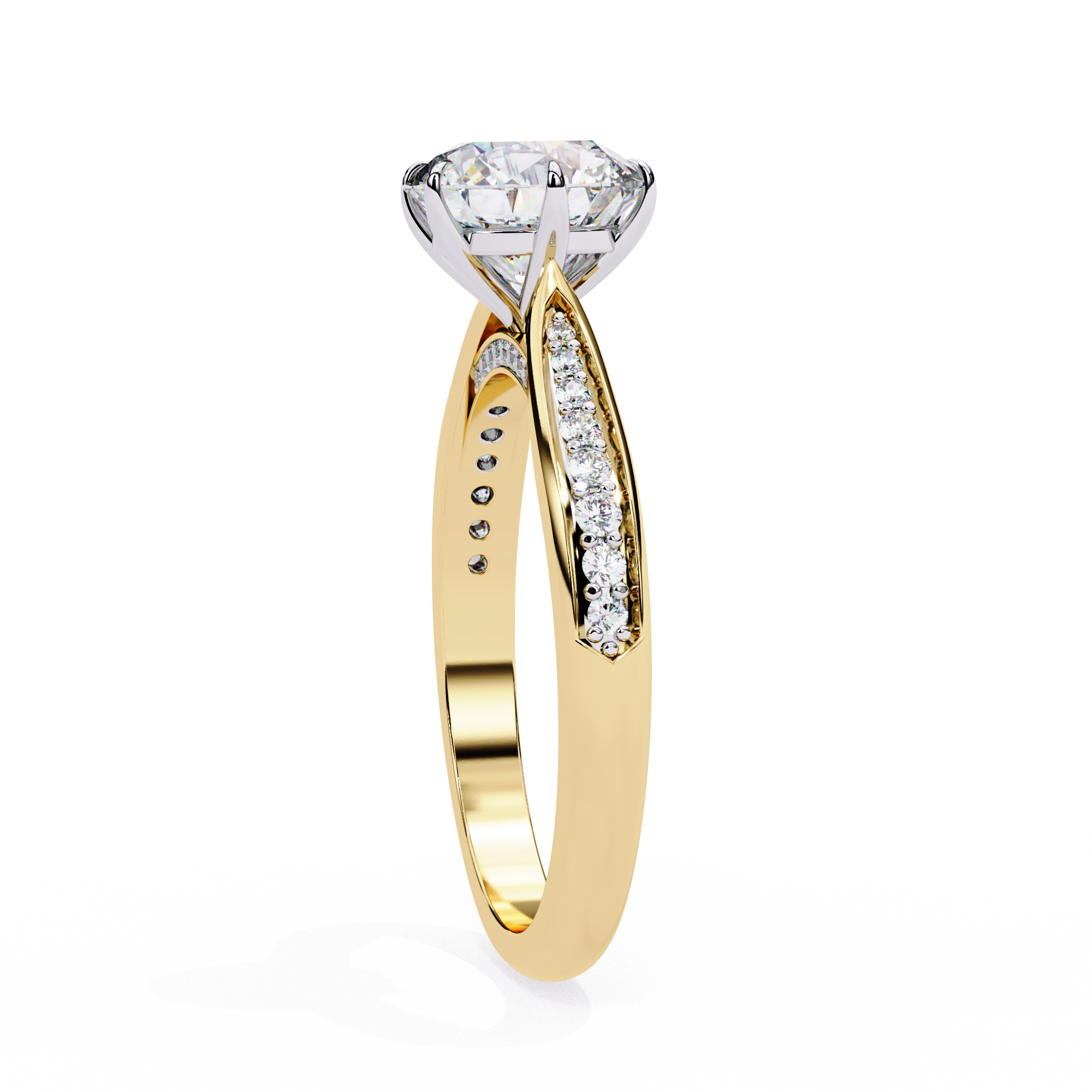 1.14 Carat Round Cut Lab Grown Diamond Solitaire Engagement Ring