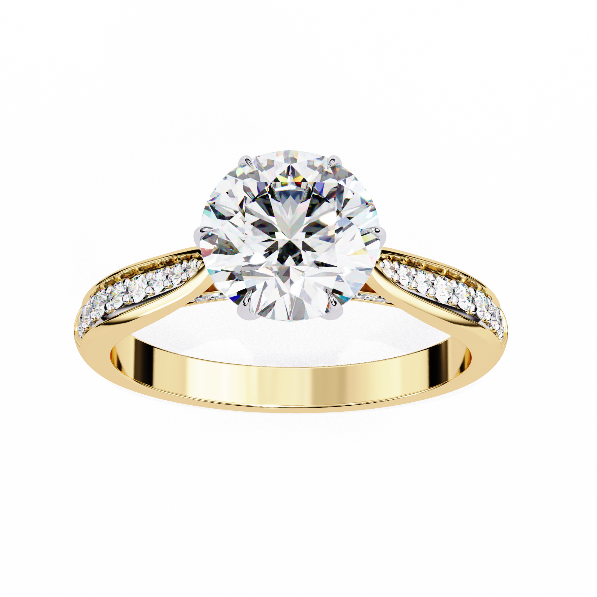 1.14 Carat Round Cut Lab Grown Diamond Solitaire Engagement Ring